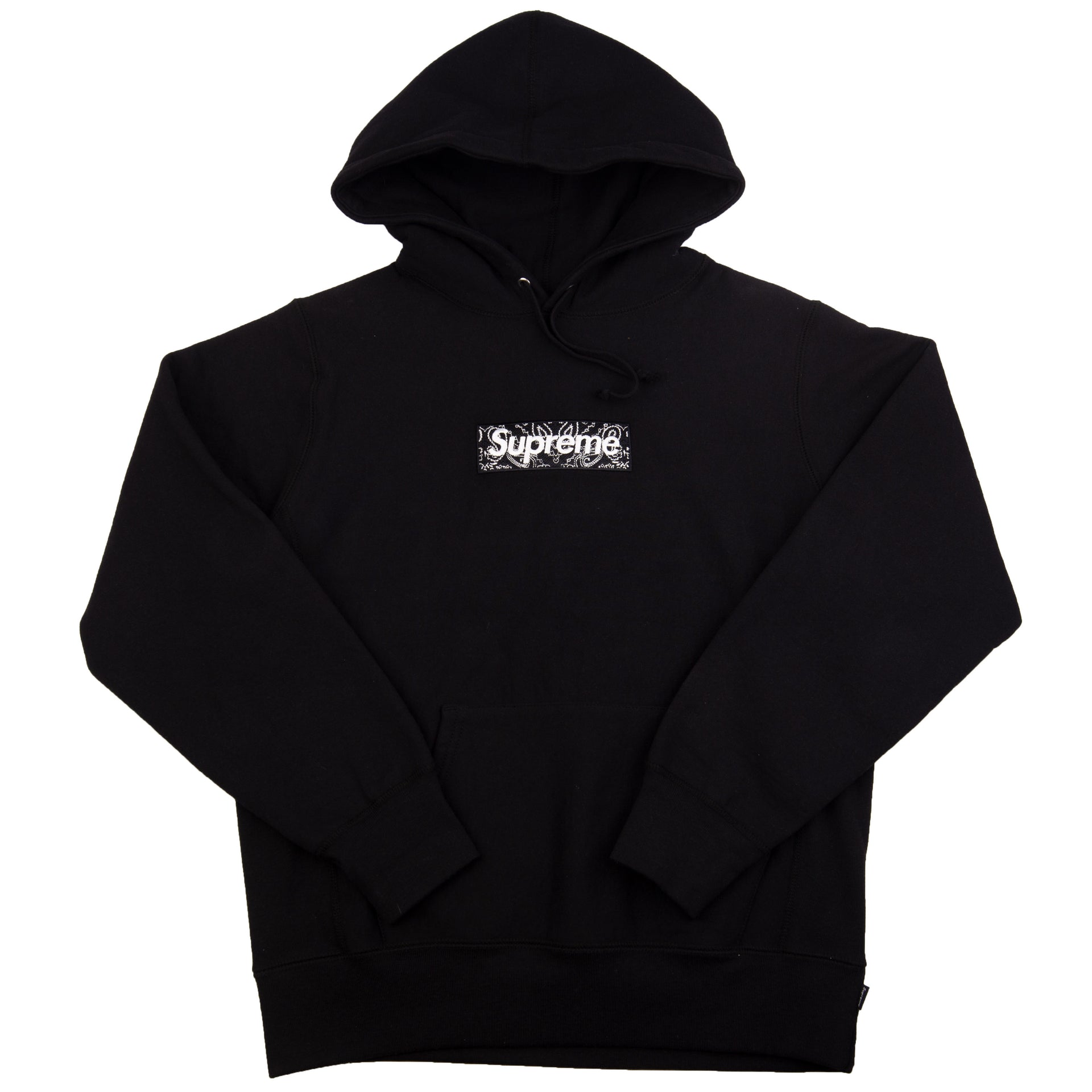 Supreme Black Bandana Box Logo Hoodie PRE-OWNED