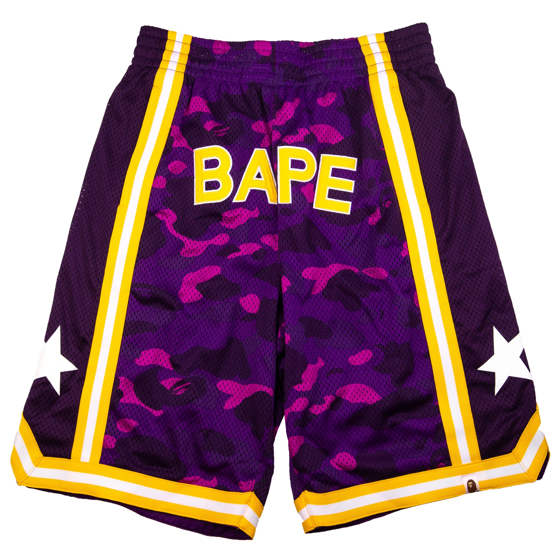 Bape Purple Color Camo Basketball Shorts PRE-OWNED