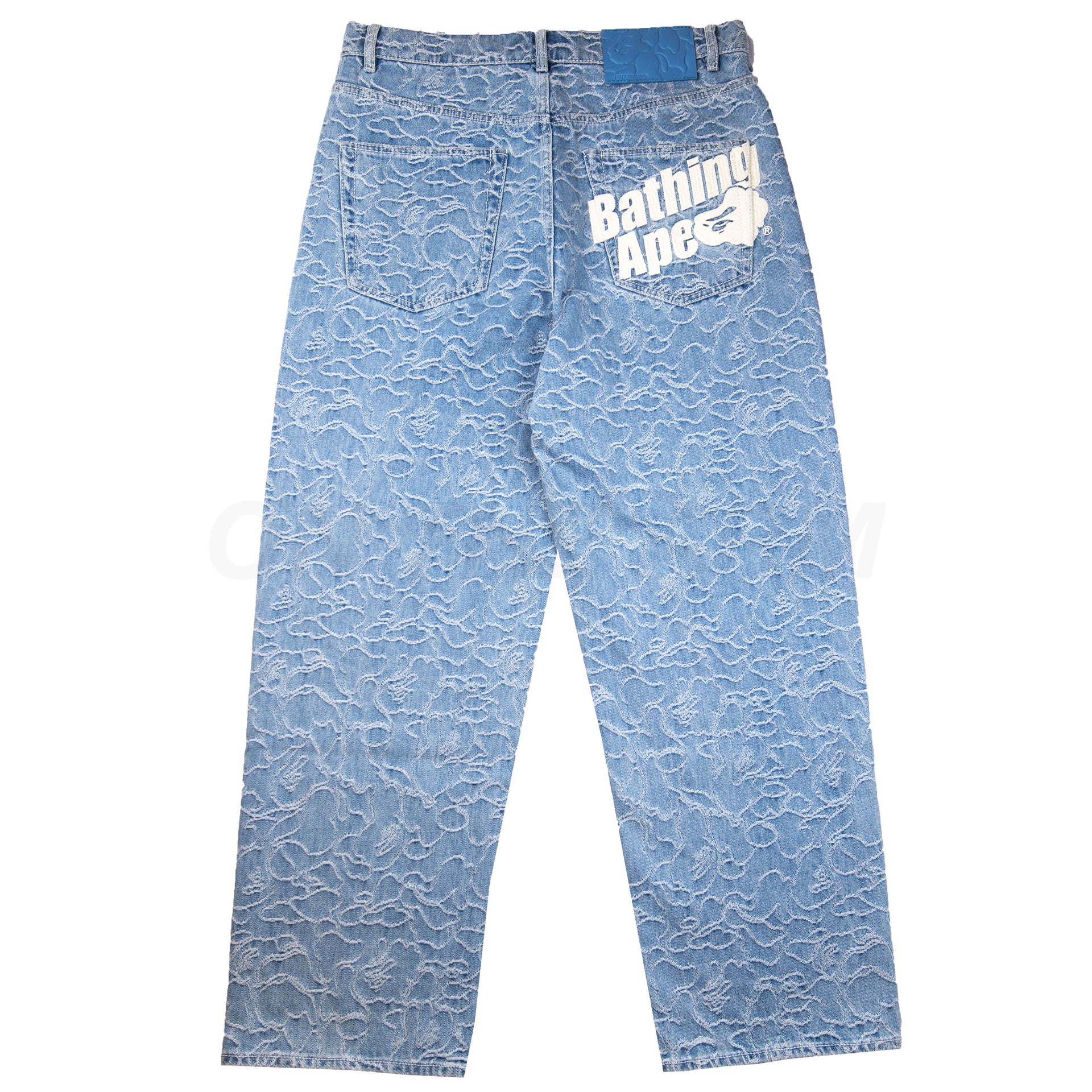 Bape Blue Stitched Camo Denim