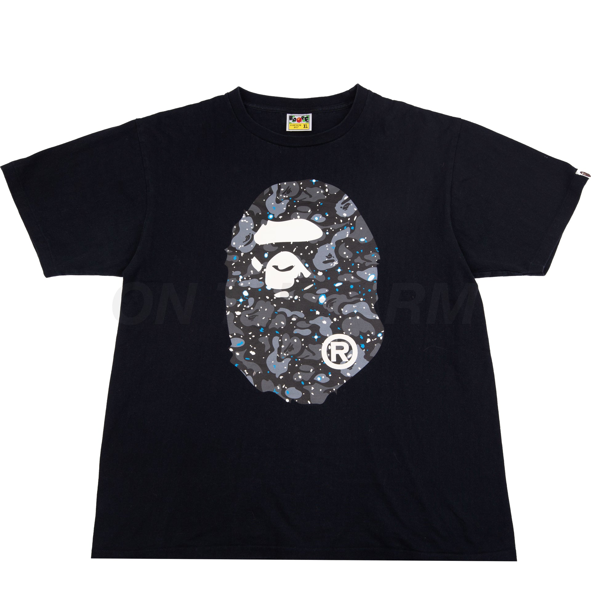 Bape Black Space Camo Big Ape Head Tee PRE-OWNED
