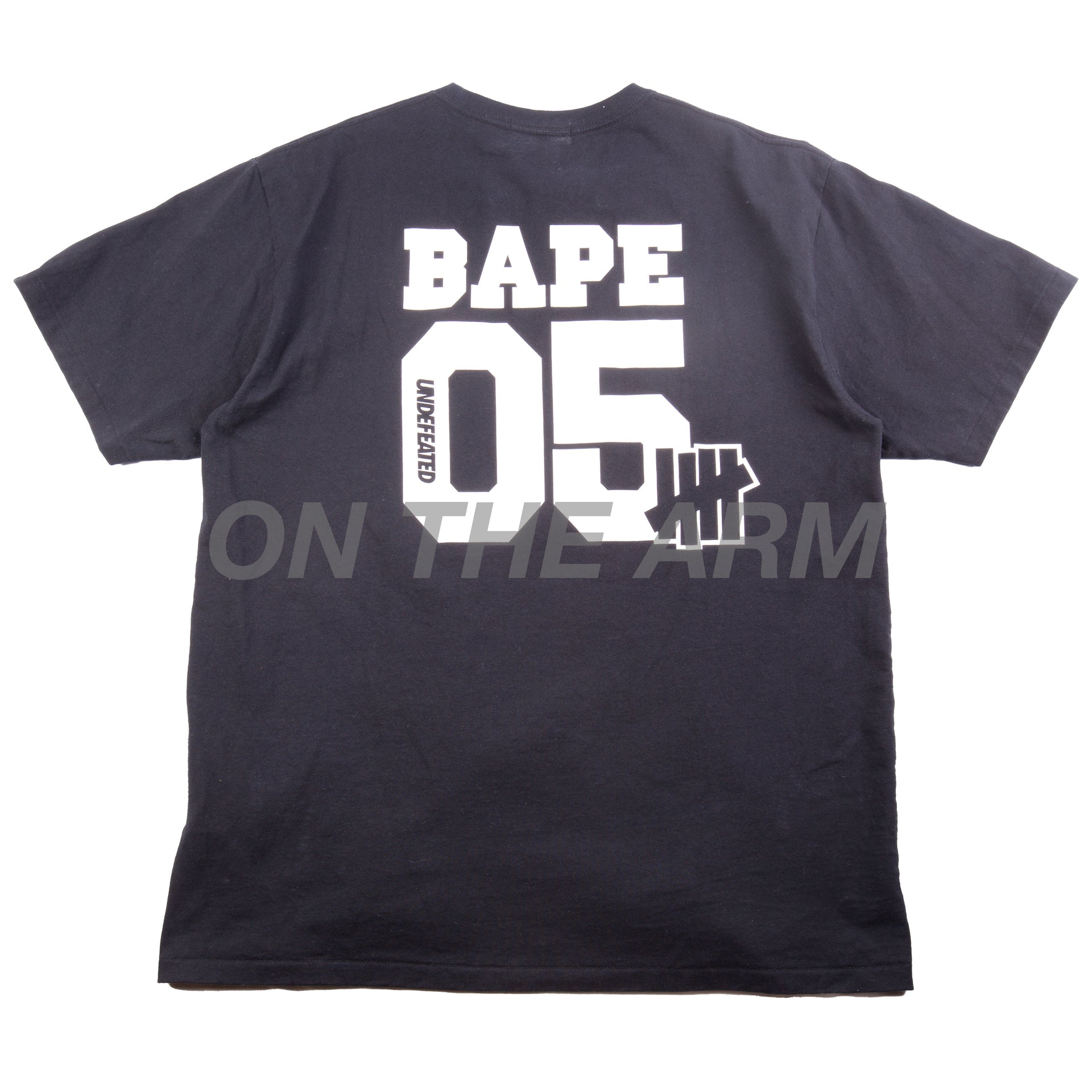 Bape Black Undefeated College Tee PRE-OWNED