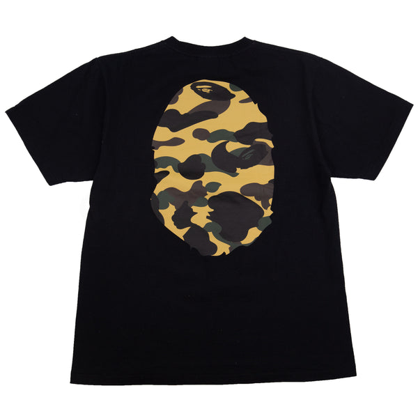 Bape Black/Yellow First Camo Big Ape Head Tee PRE-OWNED