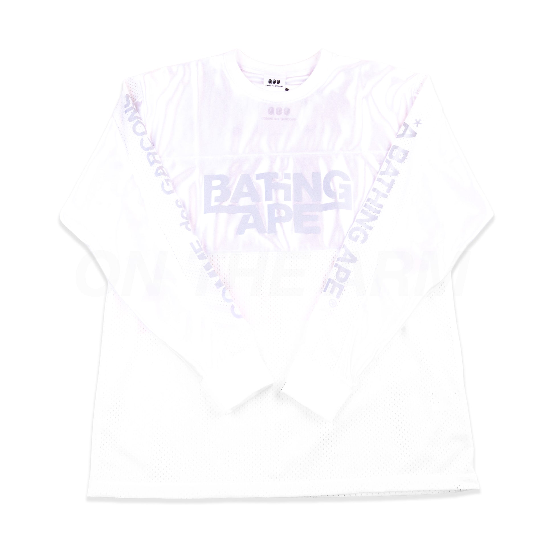 Bape White CDG Osaka L/S Jersey