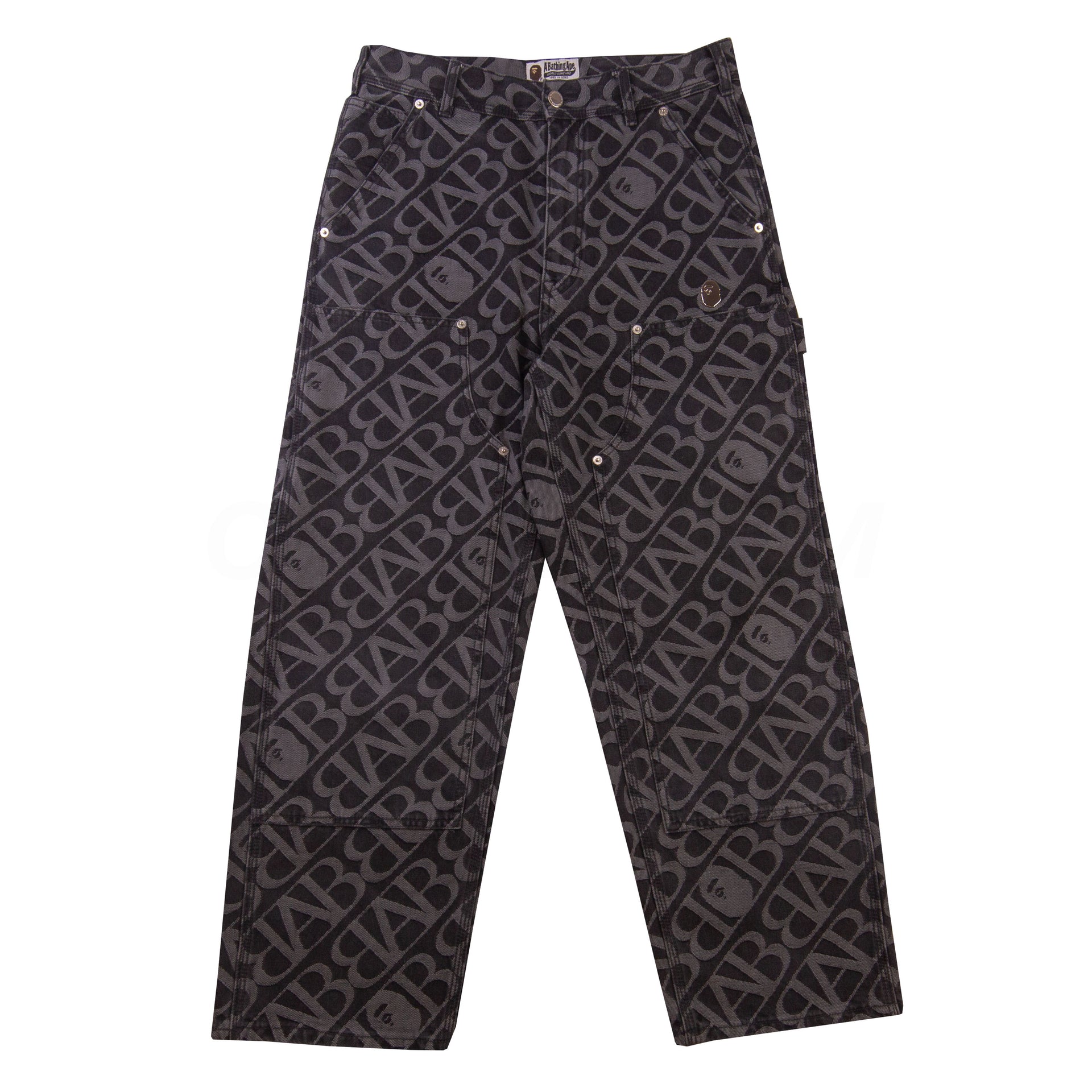 Bape Black Jacquard Double Knee Carpenter Pants PRE-OWNED