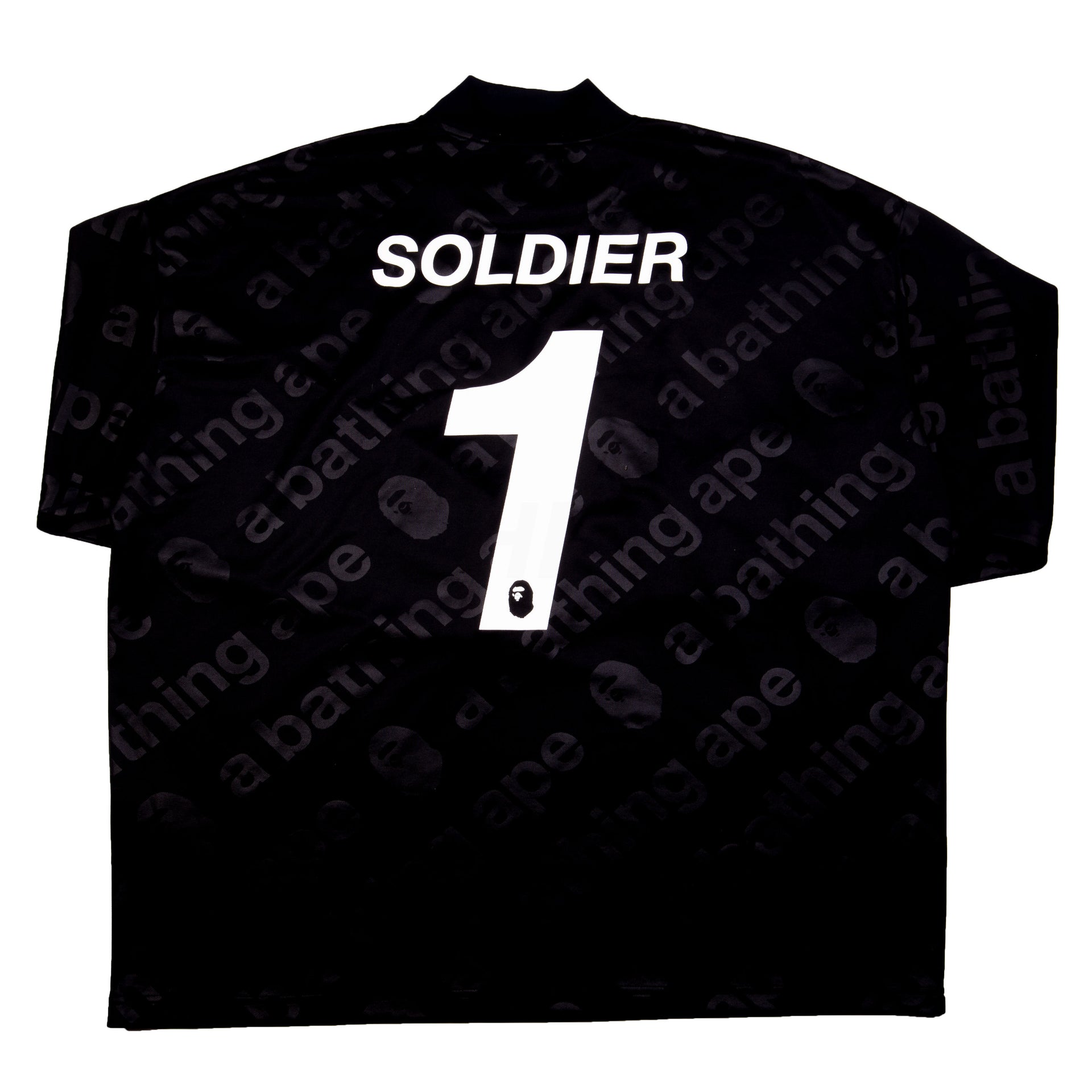 Bape Black Soccer Jersey PRE-OWNED