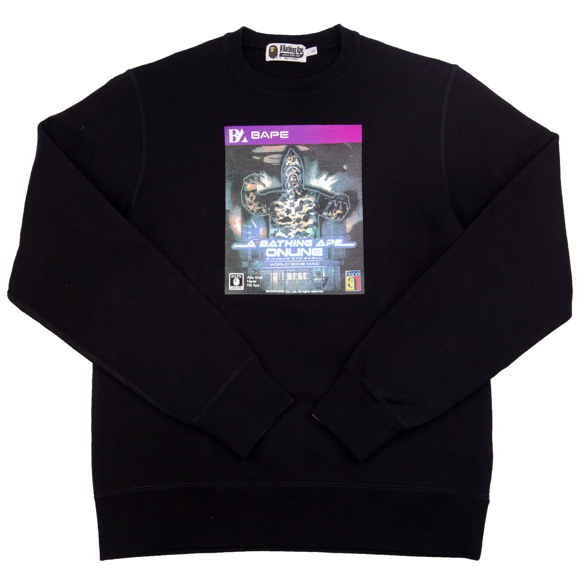 Bape Black Online Crew PRE-OWNED