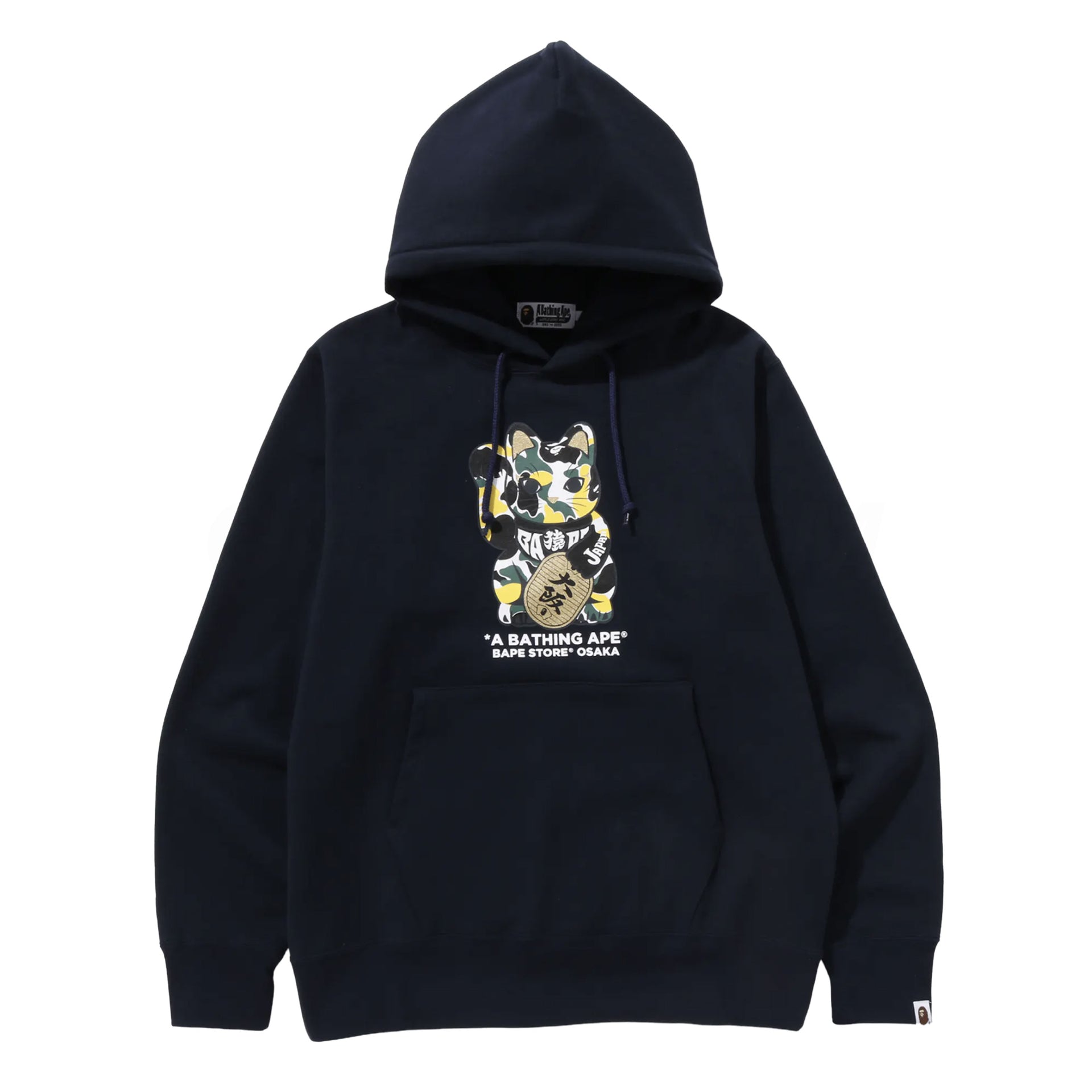 Bape Black Lucky Cat Osaka Exclusive Hoodie