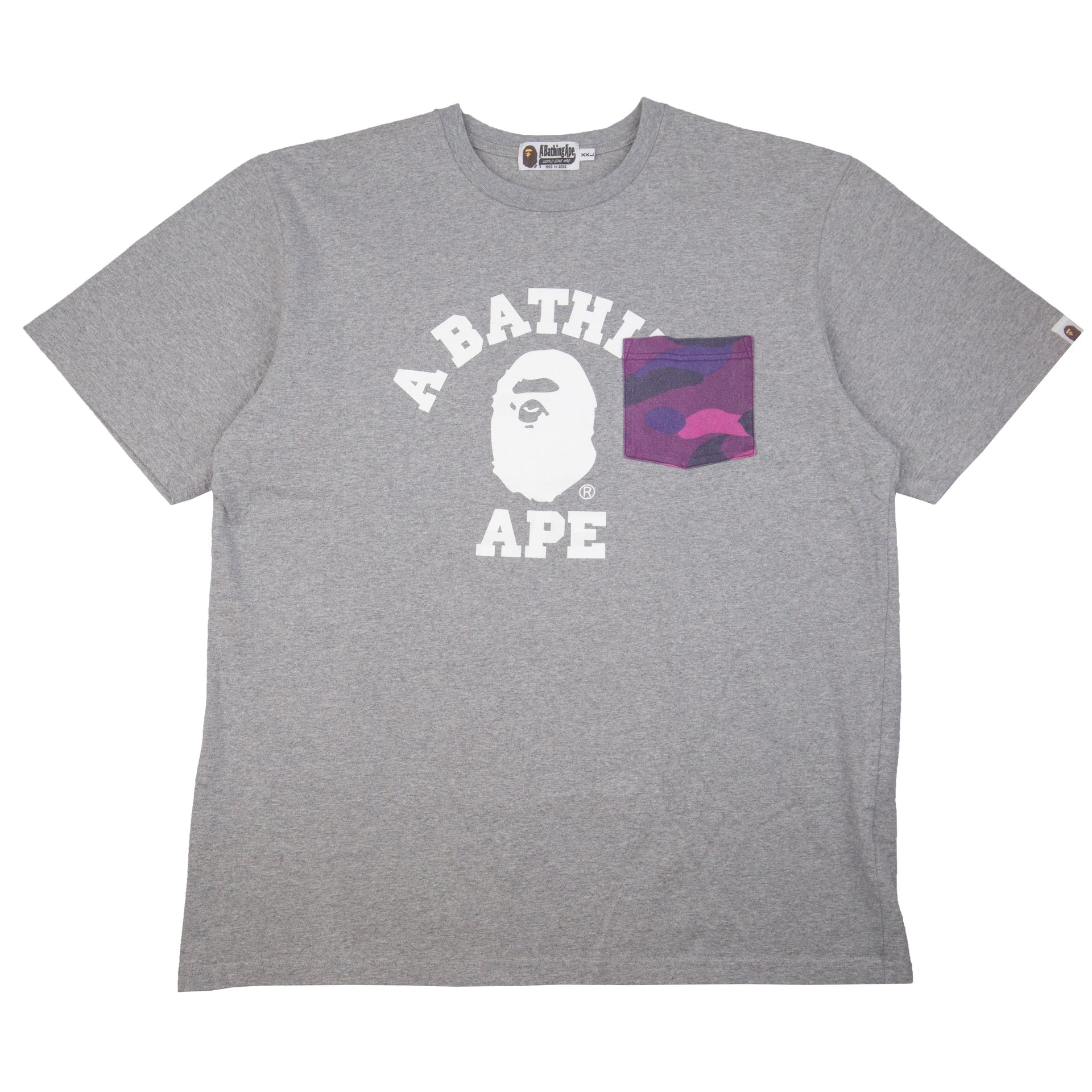 Bape Grey/Purple Color Camo Pocket Tee PRE-OWNED