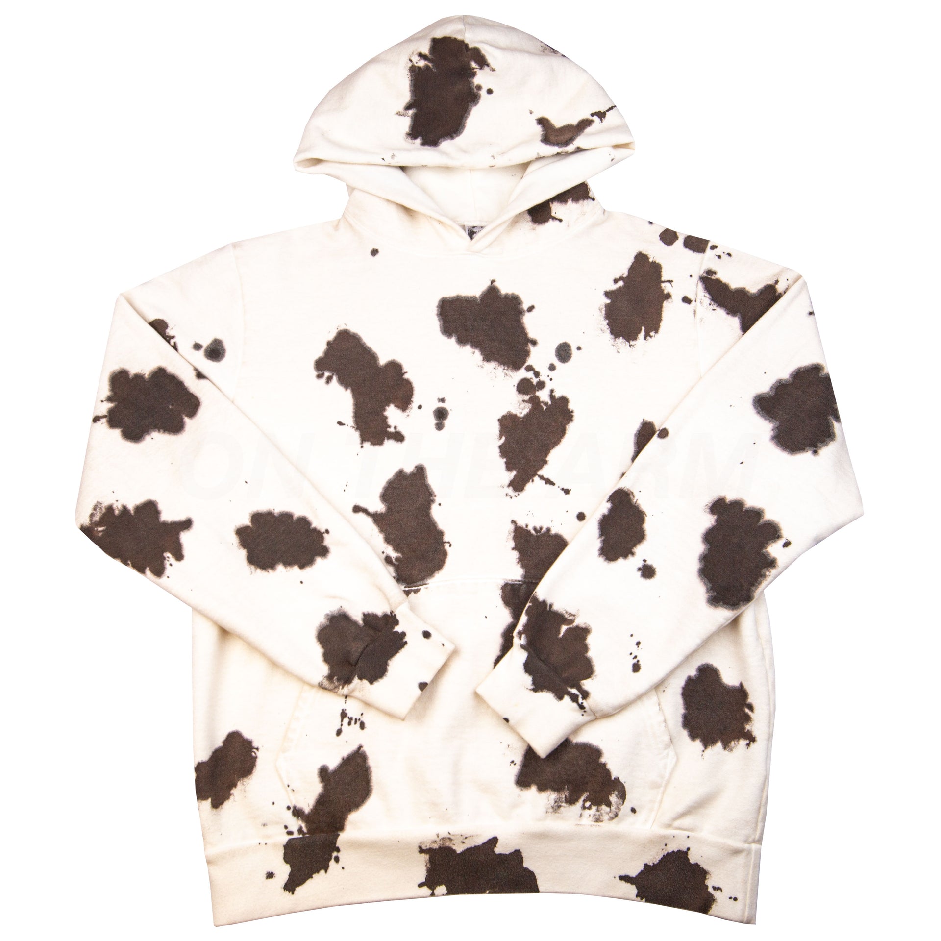 Basketcase Gallery Cow Print Hoodie PRE-OWNED