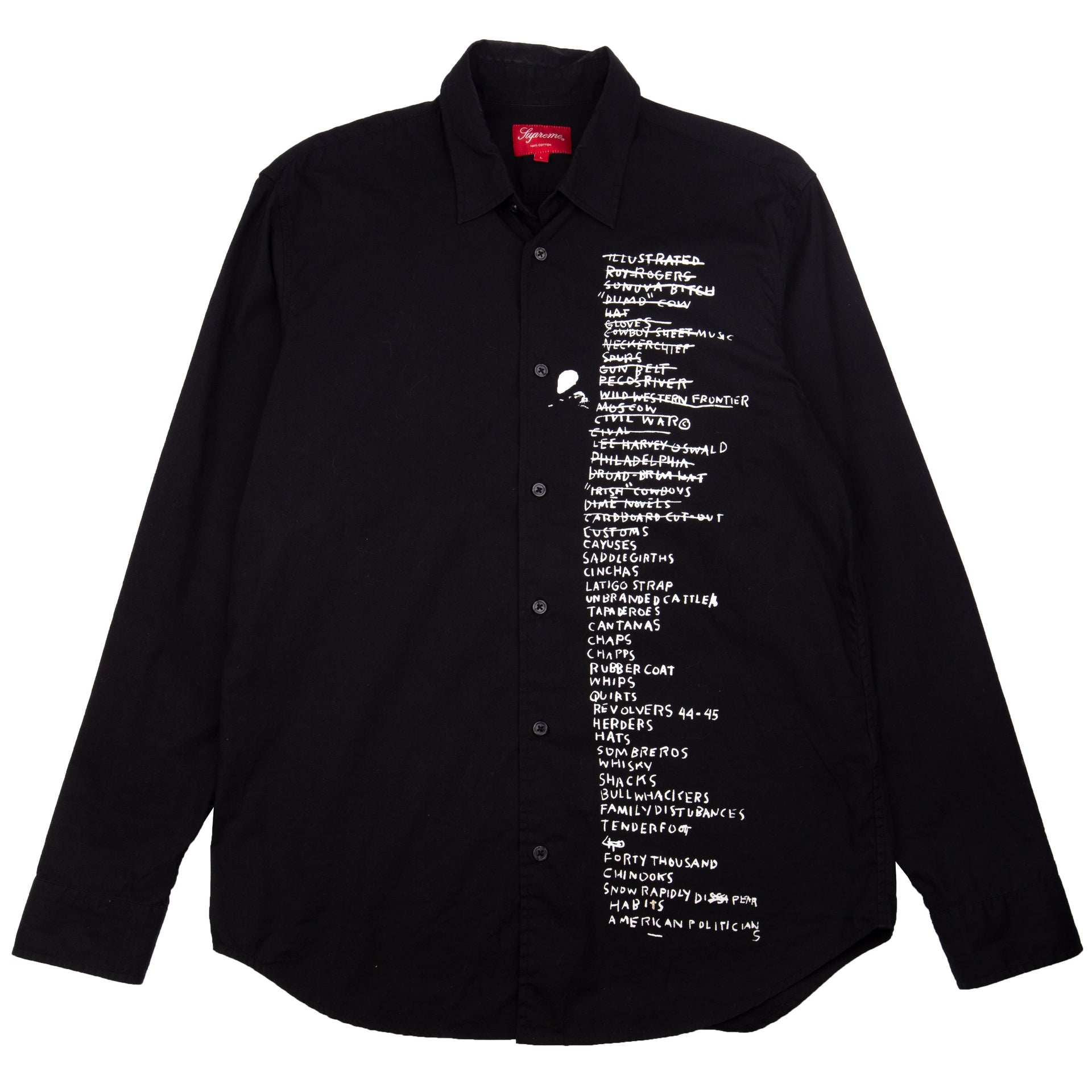 Supreme Black Basquiat Button Up Shirt PRE-OWNED