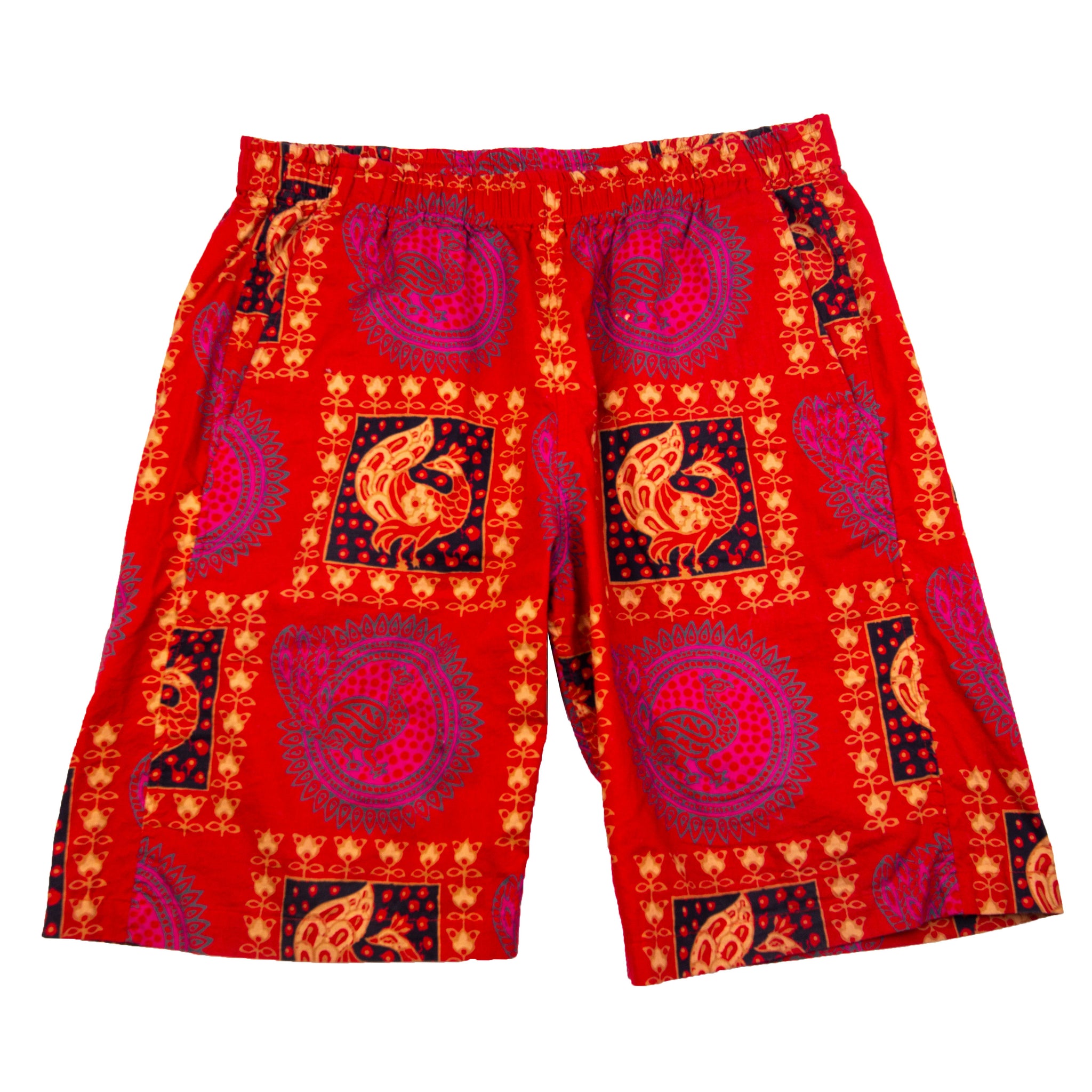 Needles Red Batik Basketball Shorts PRE-OWNED