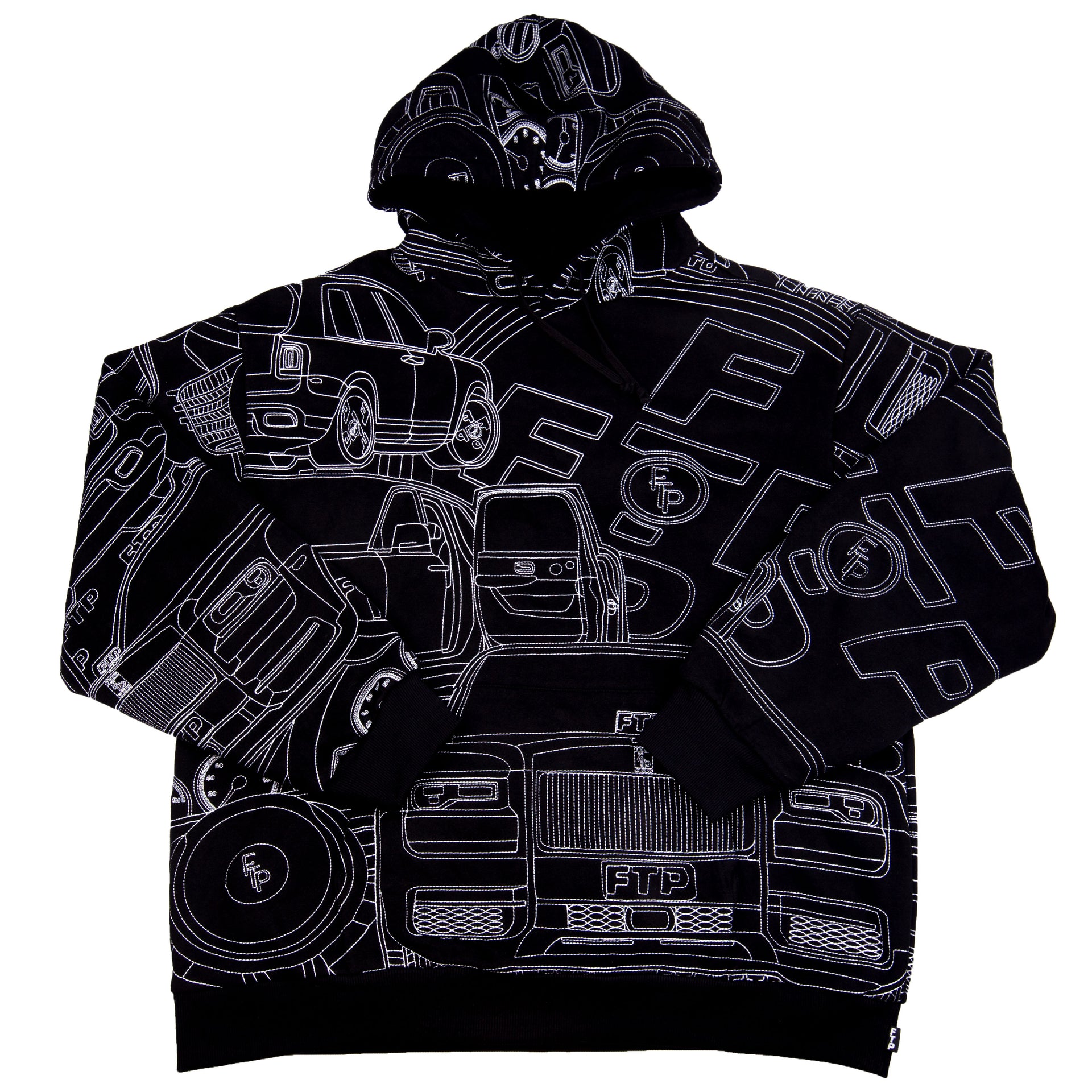 FTP Black Big Body Hoodie