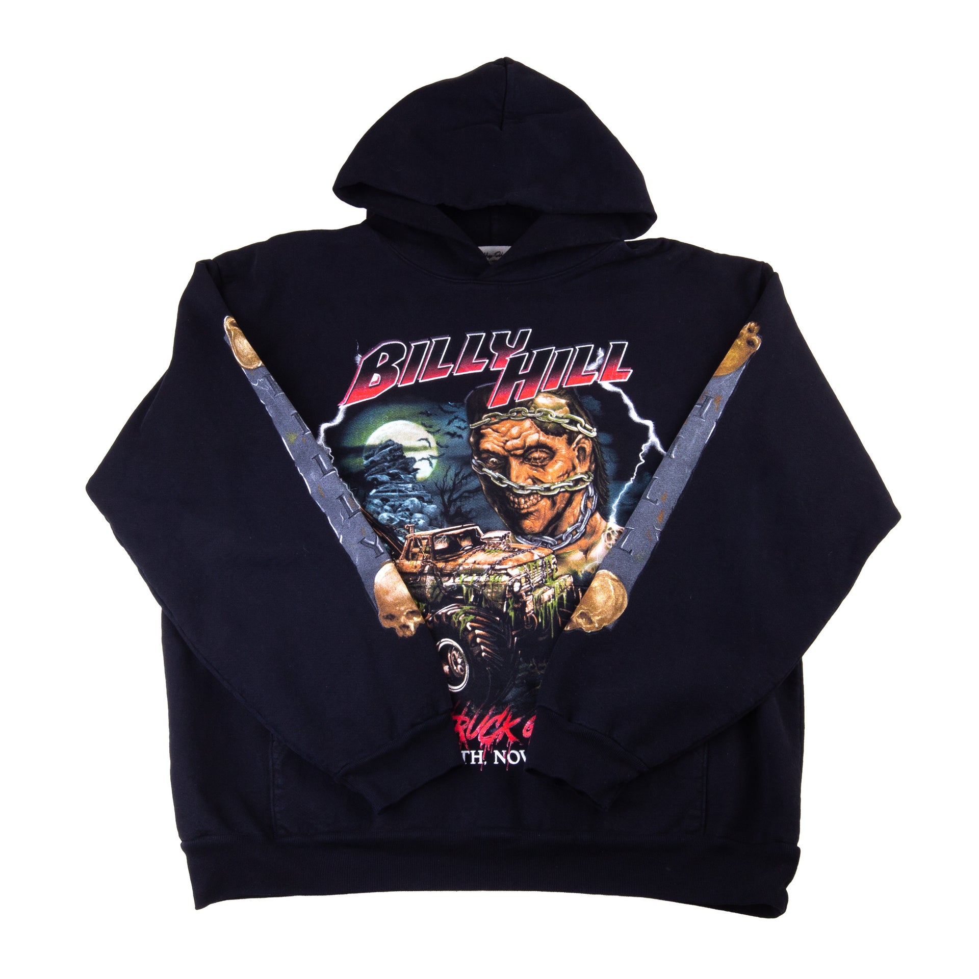 Billy Hill Black Monster Truck Graveyard Hoodie PRE-OWNED