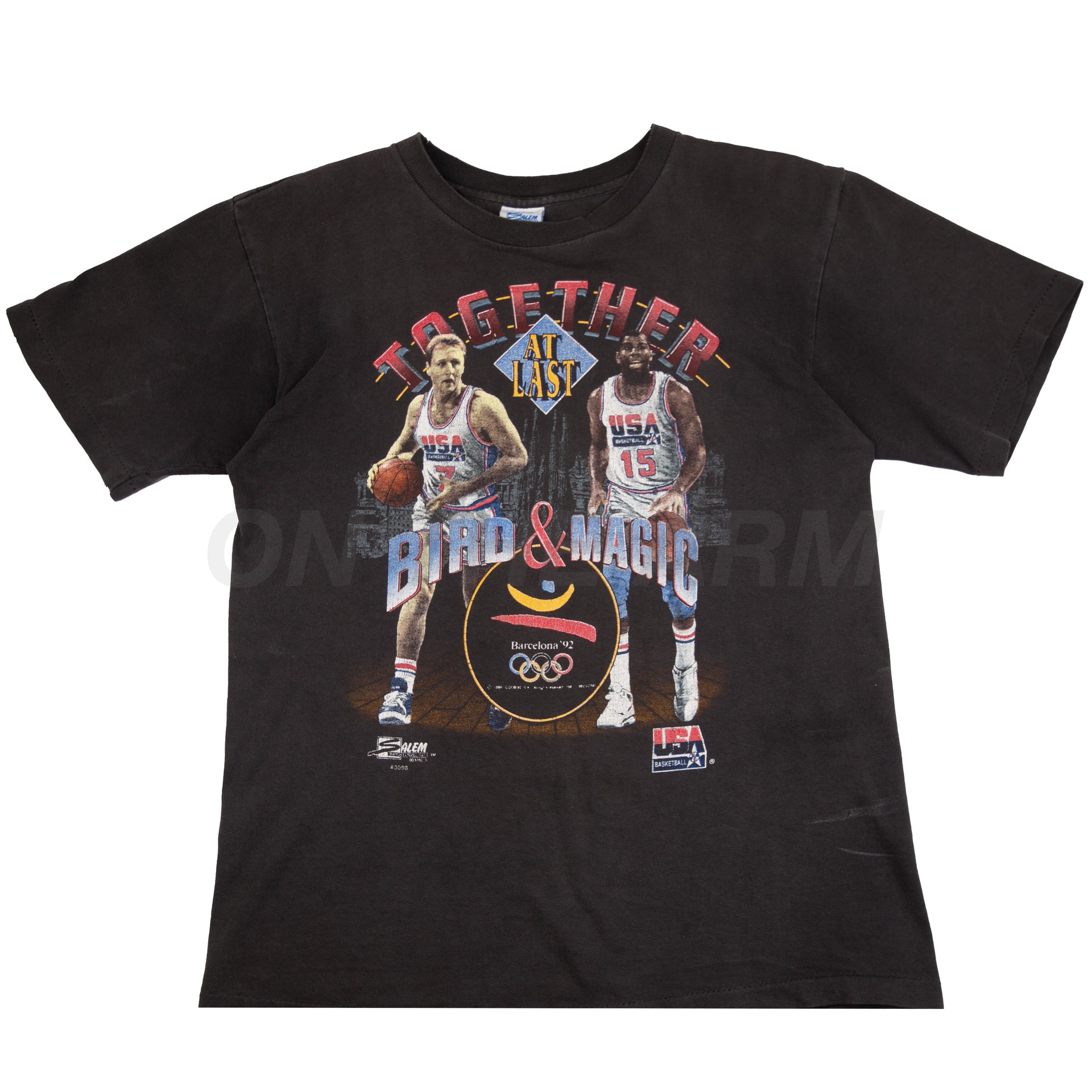 Vintage Black Team USA Bird & Magic Tee (1992)
