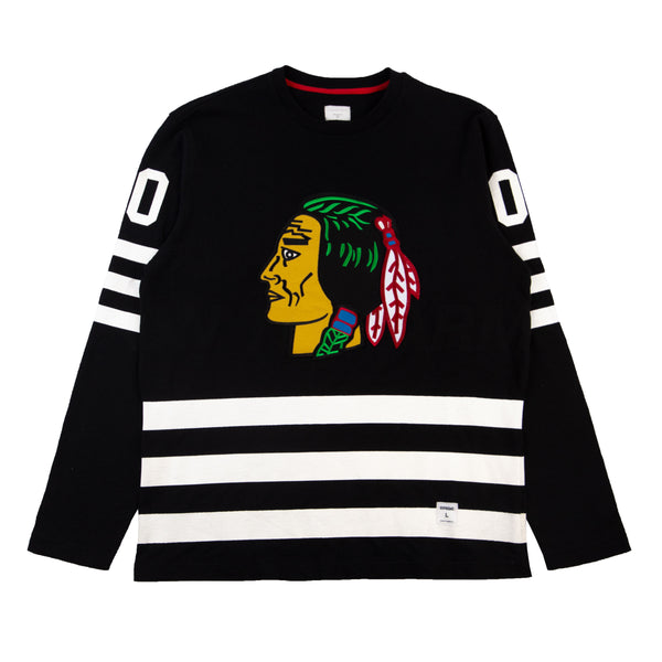 Supreme Black Blackhawks Hockey Jersey