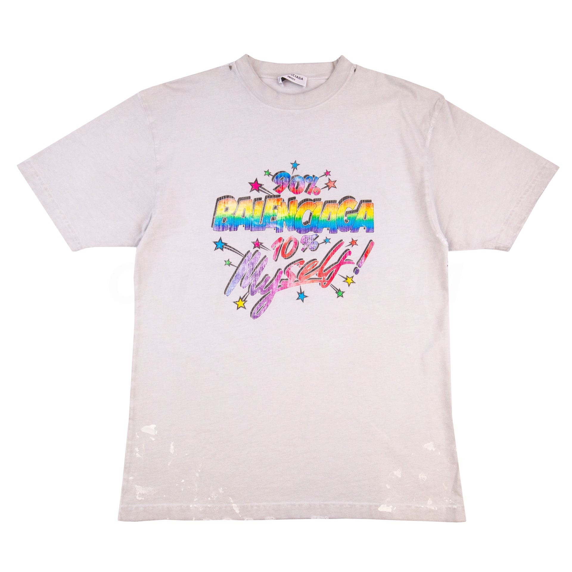 Balenciaga Grey 90 10 Tee PRE-OWNED