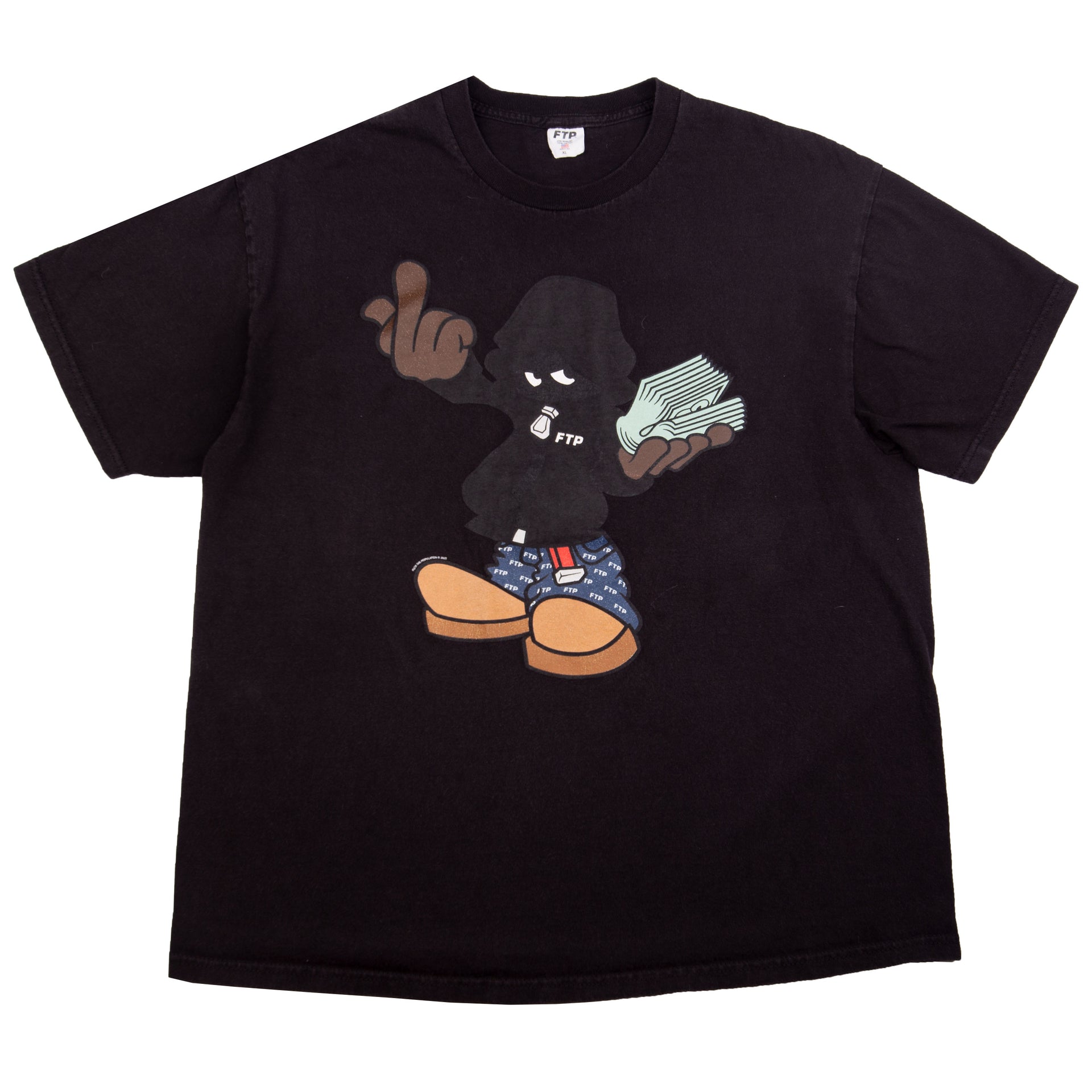 FTP Black Paper Boy Tee PRE-OWNED