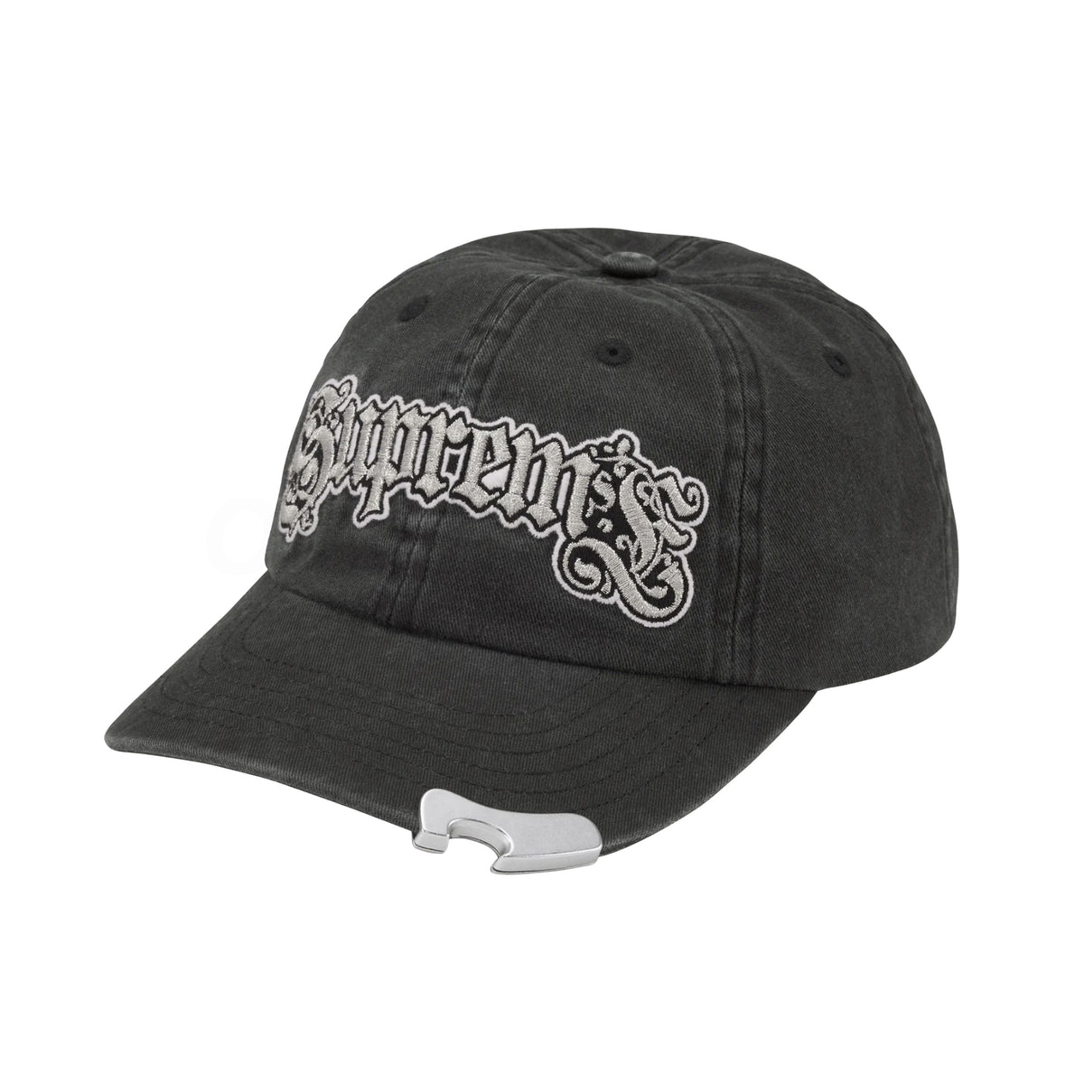 Supreme Black Bottle Opener 6-Panel Hat