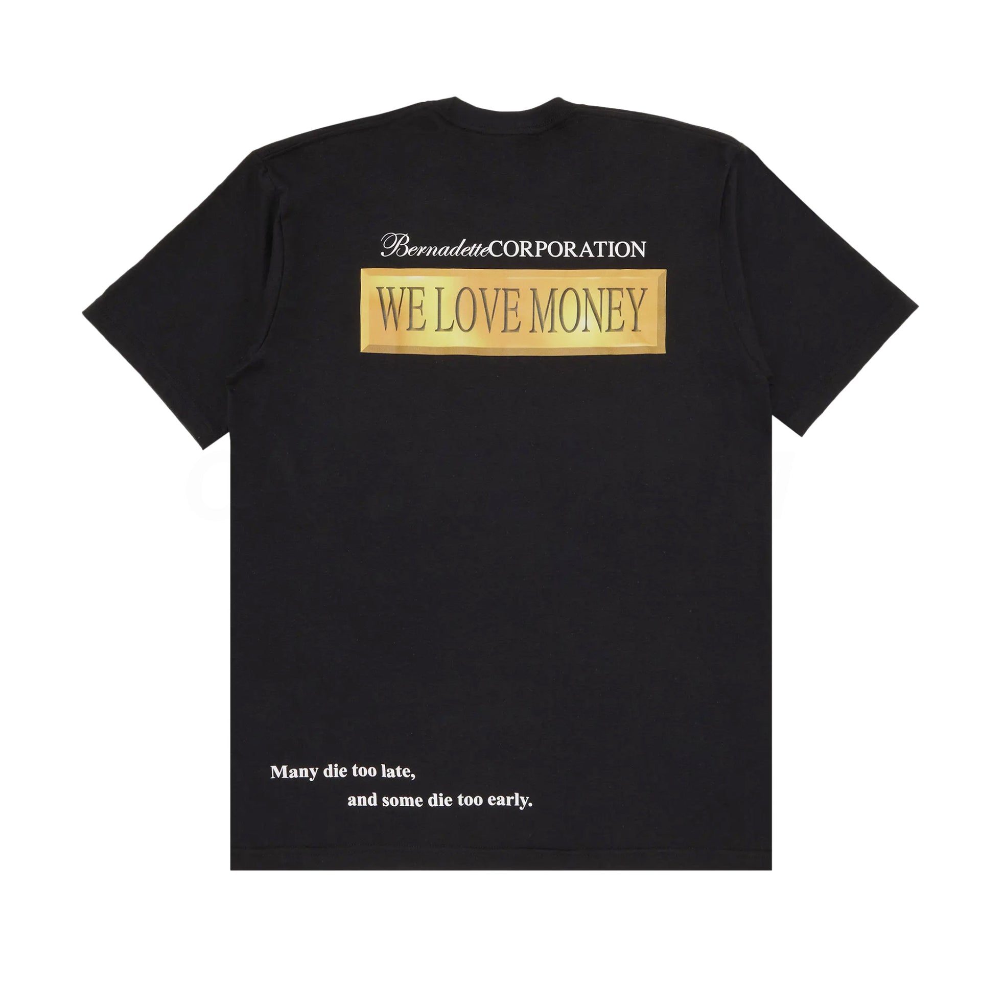 Supreme Black Bernadette Corporation Money Tee