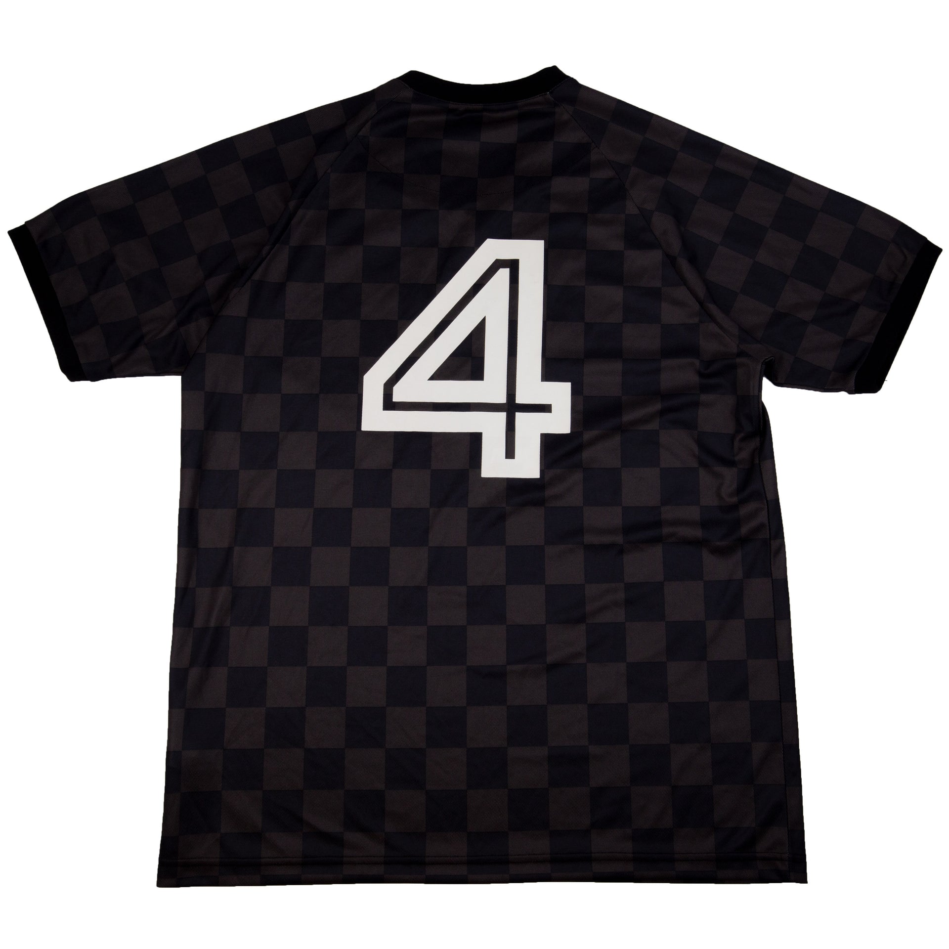 Stussy Black Checkered Soccer Jersey PRE-OWNED