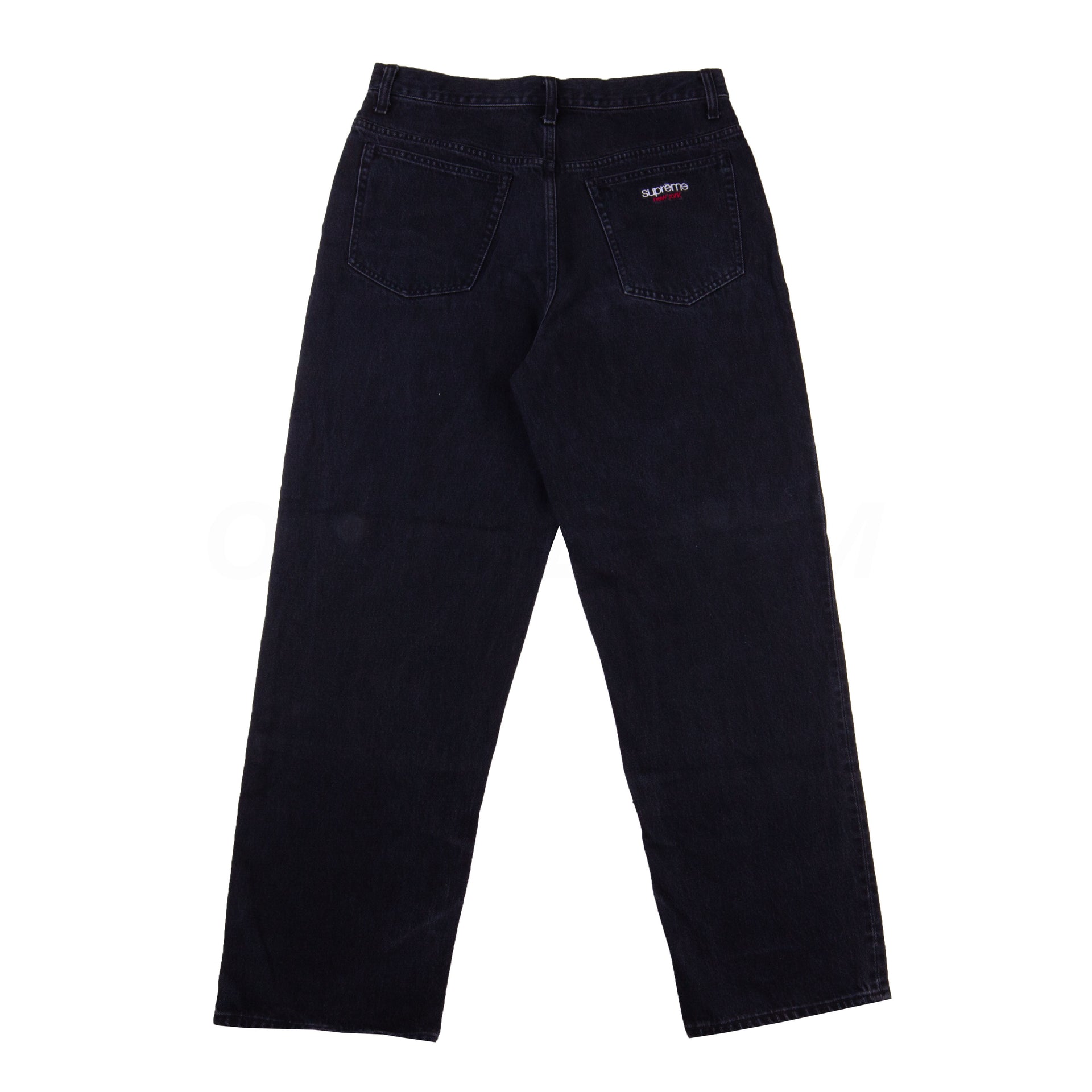 Supreme Black Classic Logo Denim Pants PRE-OWNED