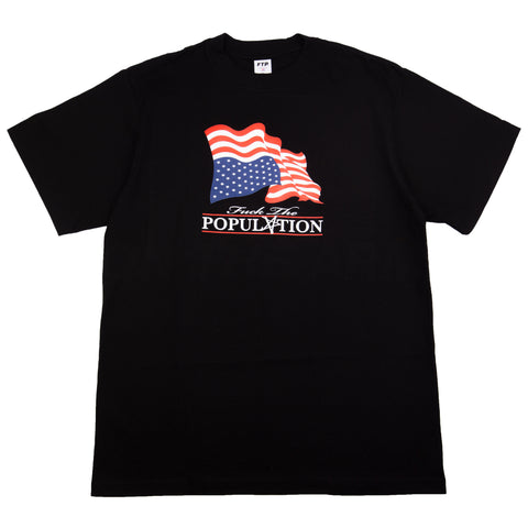 FTP Black Distress Flag Tee