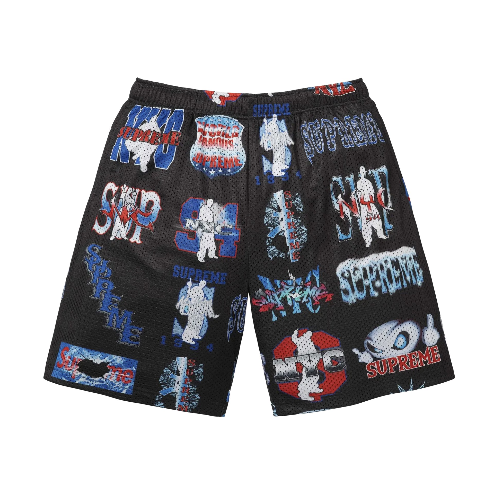 Supreme Black Art Dealer Flash Mesh Shorts