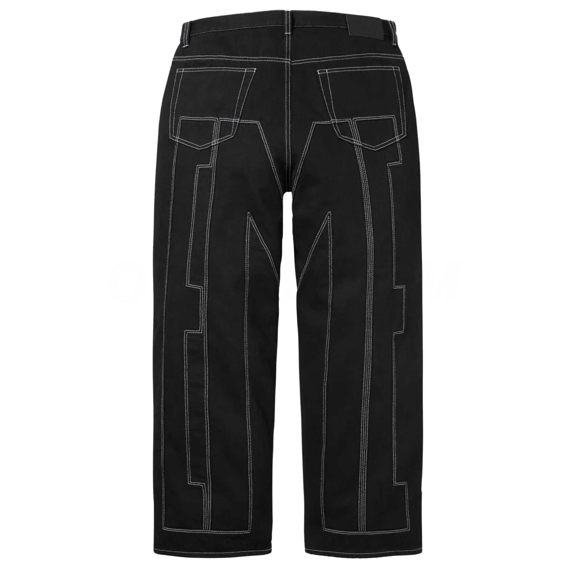 Supreme Black Spellout Baggy Jeans