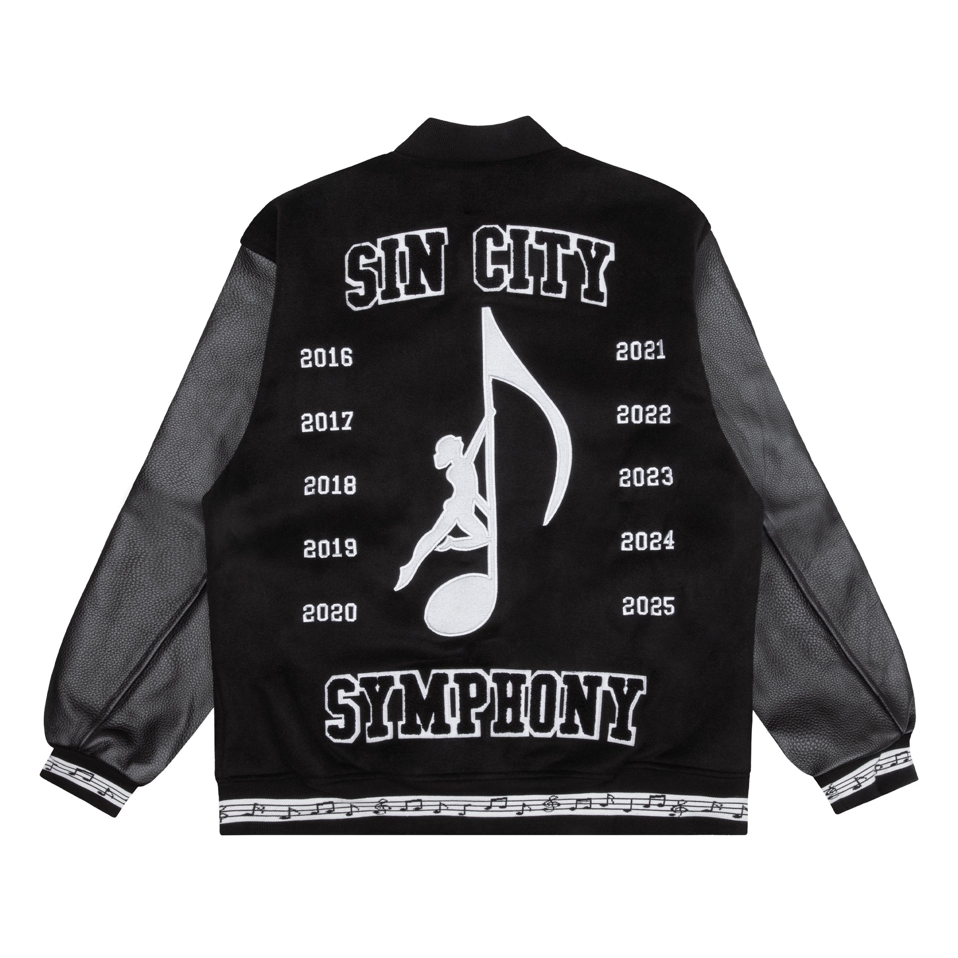 OTA Black Sin City Symphony Varsity Jacket