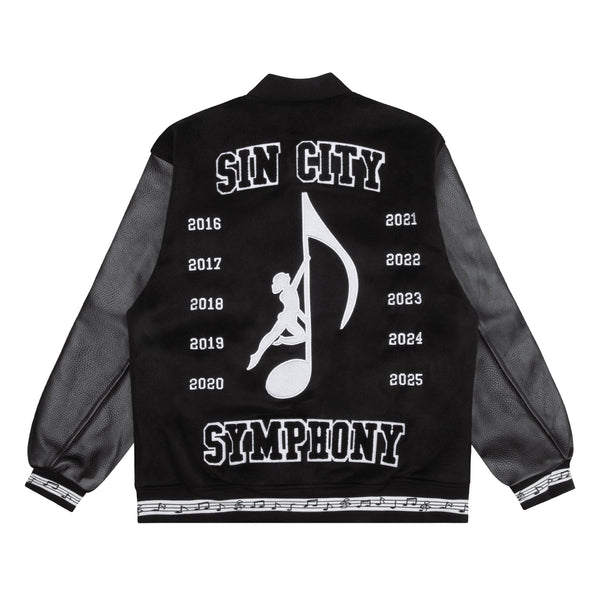 OTA Black Sin City Symphony Varsity Jacket