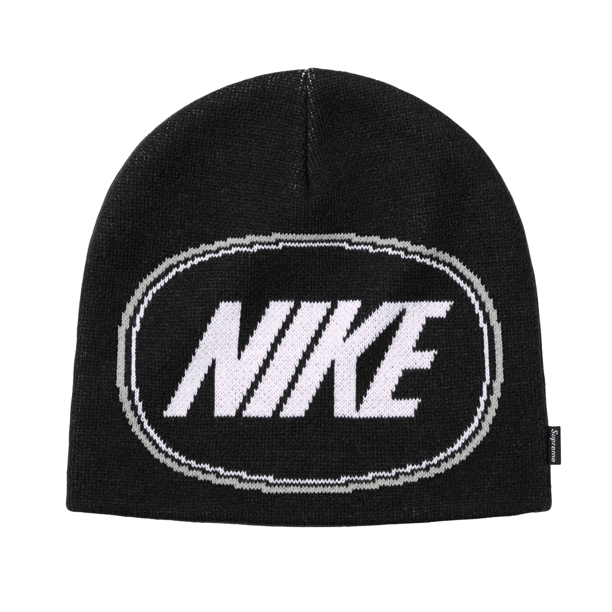 Supreme Black Nike Oval Beanie