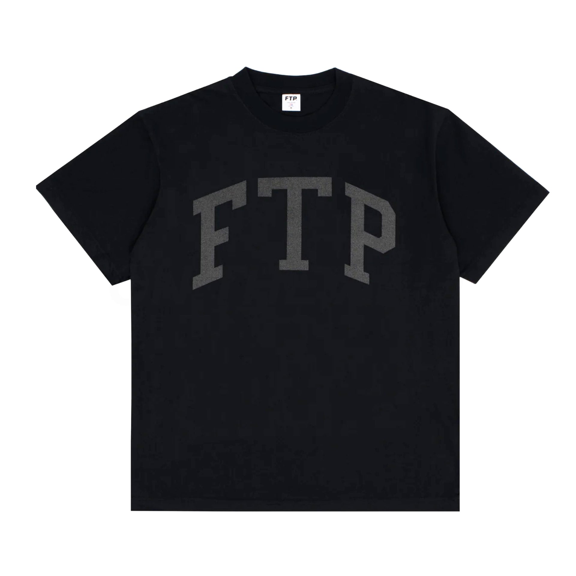 FTP Black Reflective Arch Logo Tee