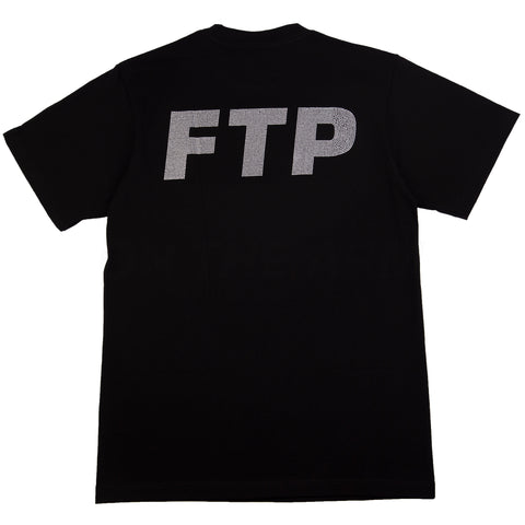 FTP Black Rhinestone Logo Tee