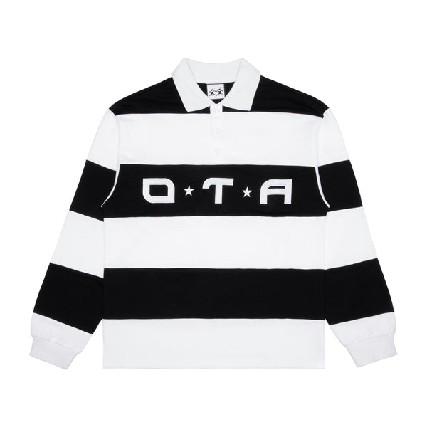 OTA Black/White Seeing Sounds Rugby Polo L/S
