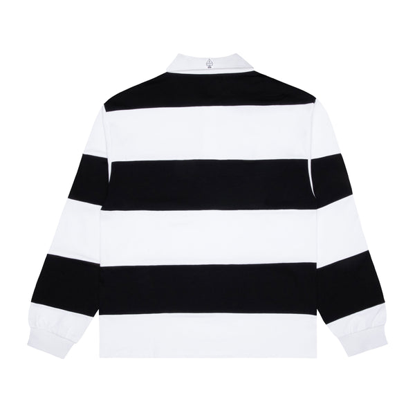 OTA Black/White Seeing Sounds Rugby Polo L/S