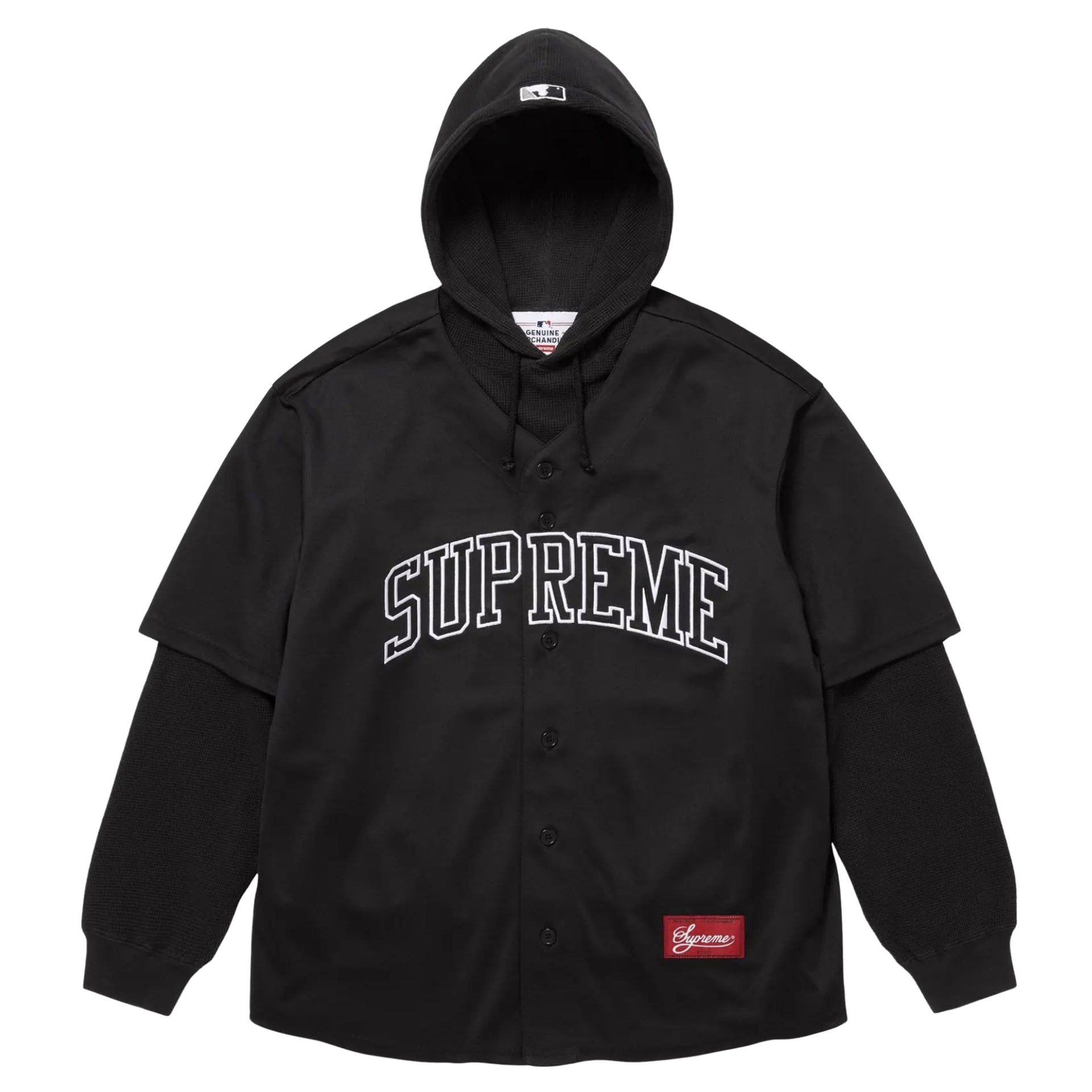 Supreme Black Chicago White Sox Hooded Baseball Jersey