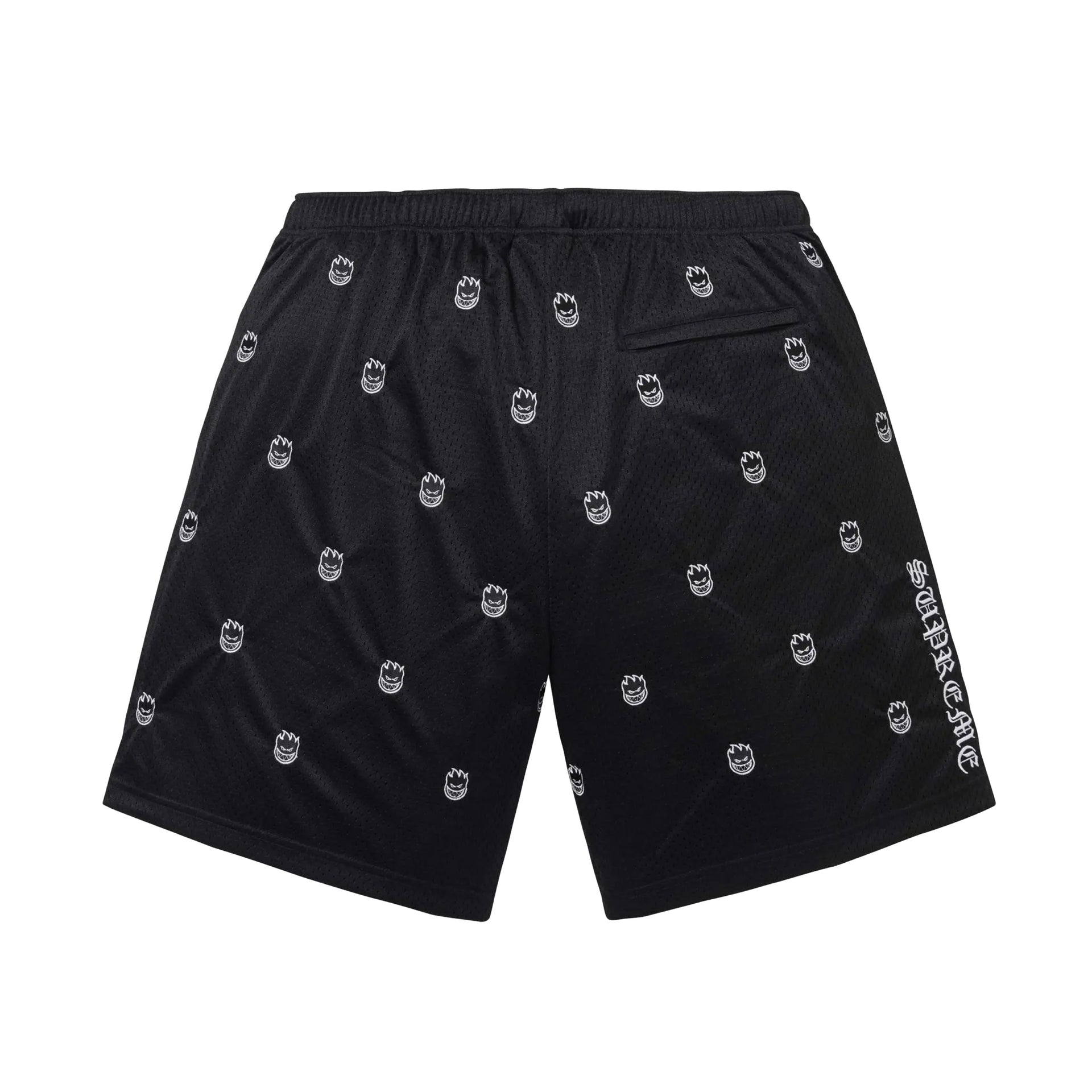 Supreme Black Spitfire Mesh Shorts