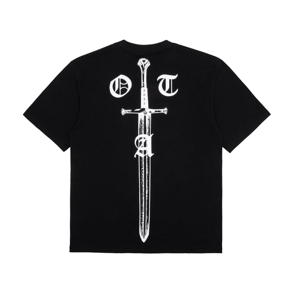 OTA Black Studded Biker Tee