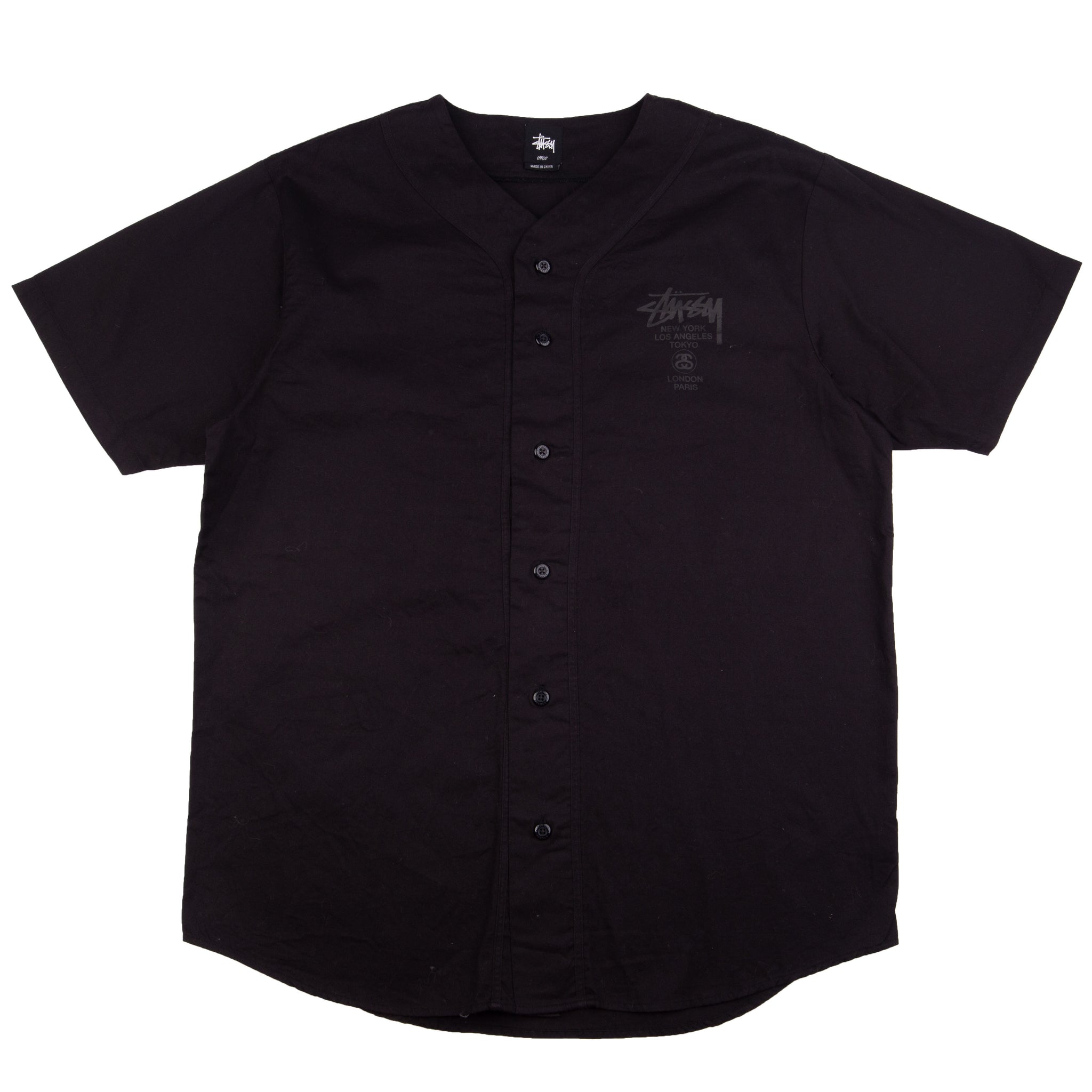 Stussy Black Baseball Jersey PRE-OWNED