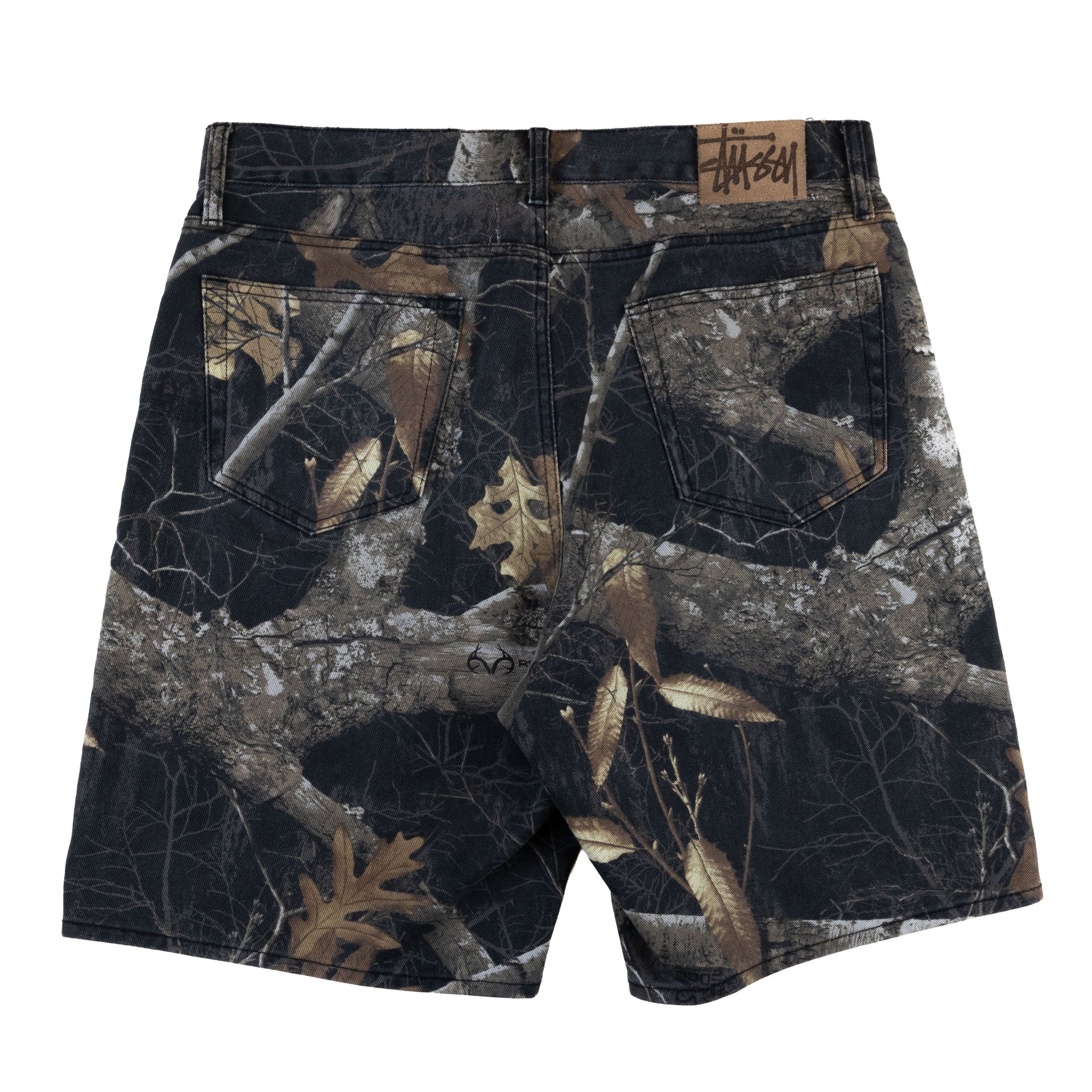Stussy Black Real Tree Big Ol Shorts PRE-OWNED