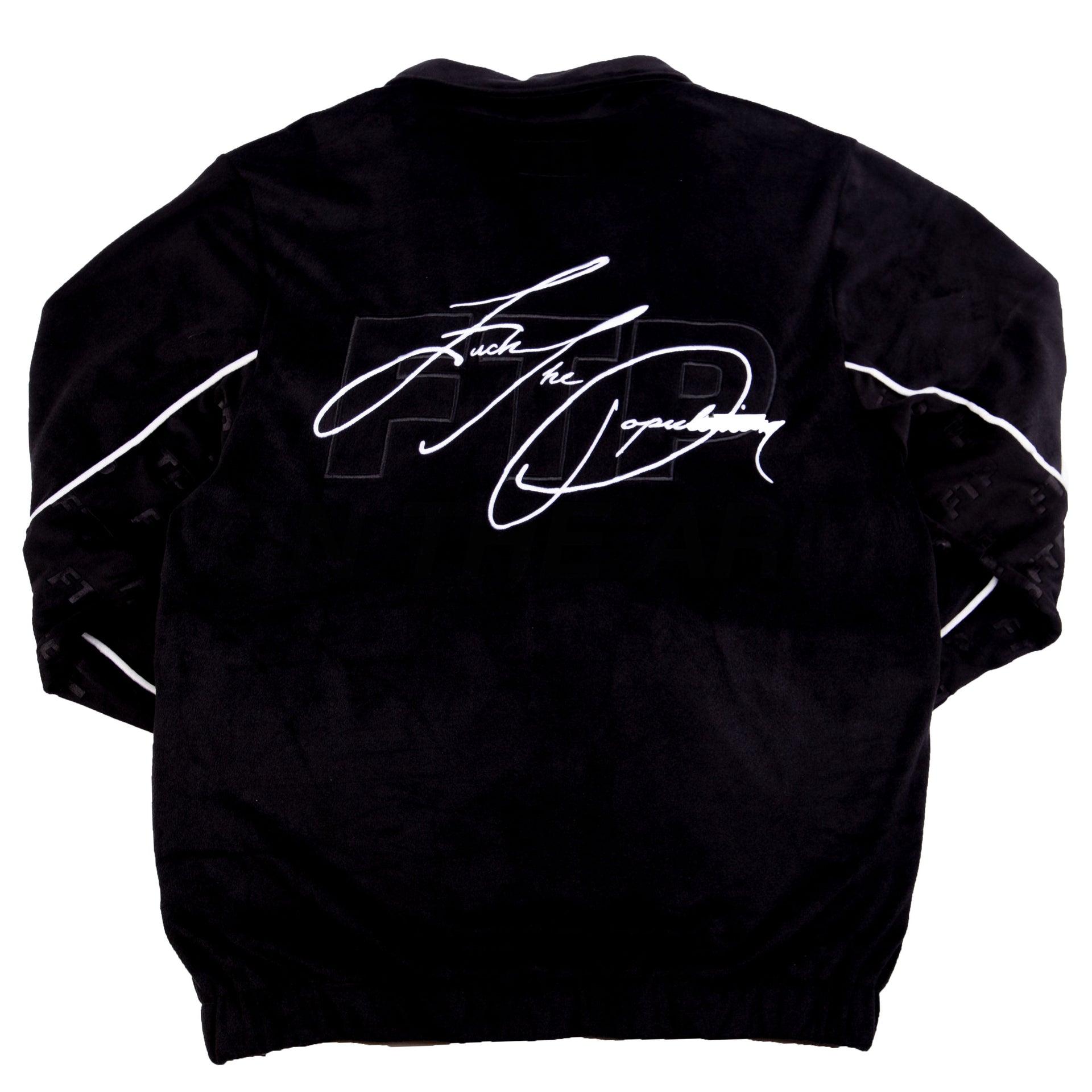 FTP Black Velour Track Jacket PRE-OWNED