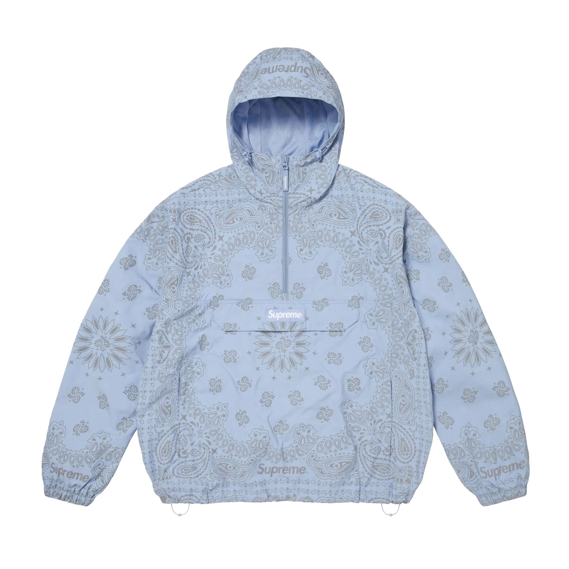 Supreme Light Blue Reflective Bandana Anorak
