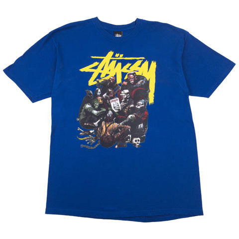 Stussy Blue Creepy Tee PRE-OWNED