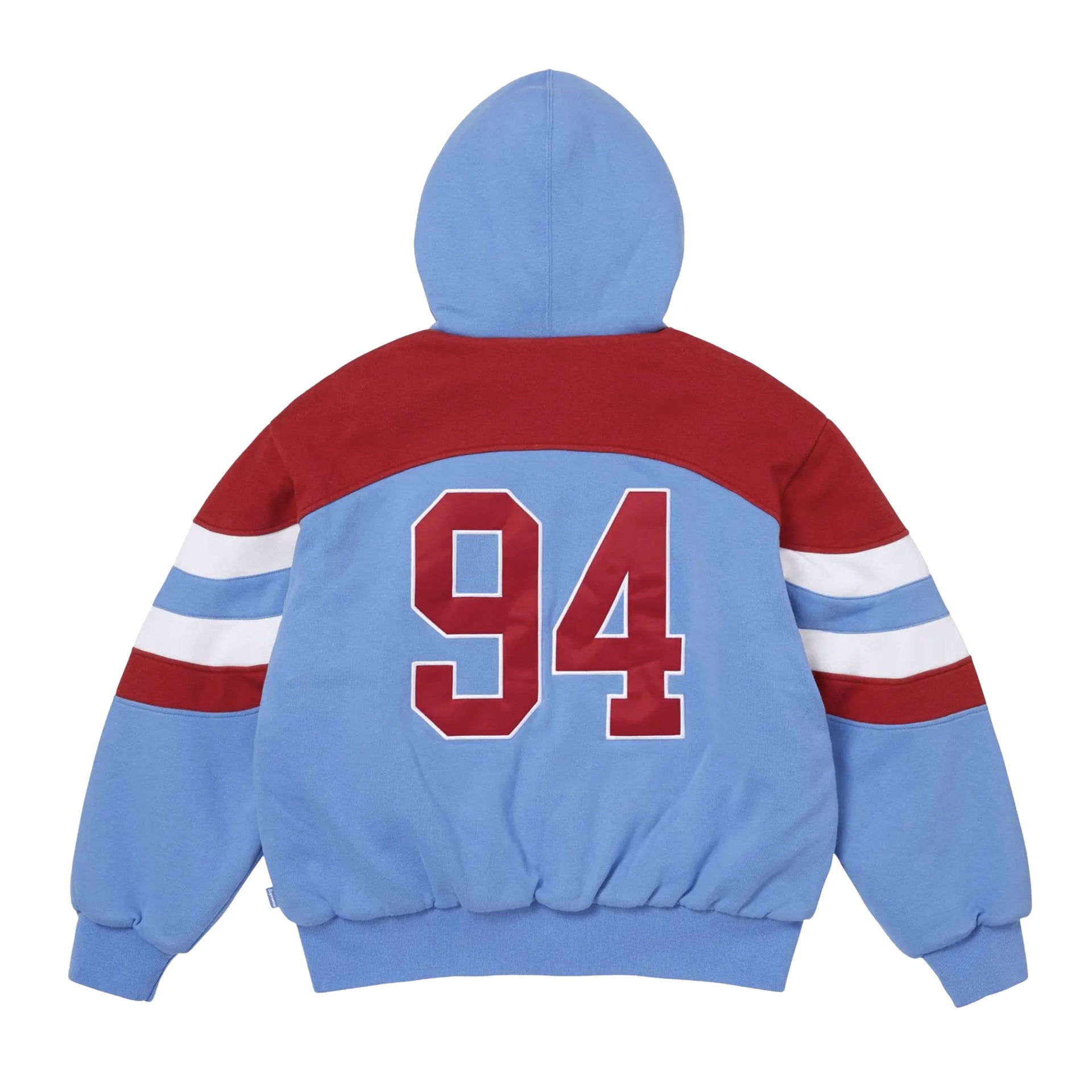 Supreme Blue/Red Filled Zip Up Hoodie