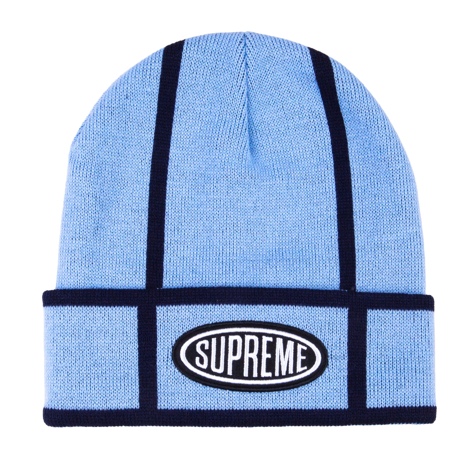Supreme Blue Grid Beanie