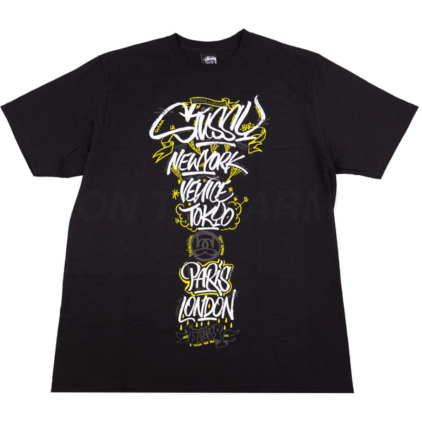Stussy Black Born x Raised World Tour Tee