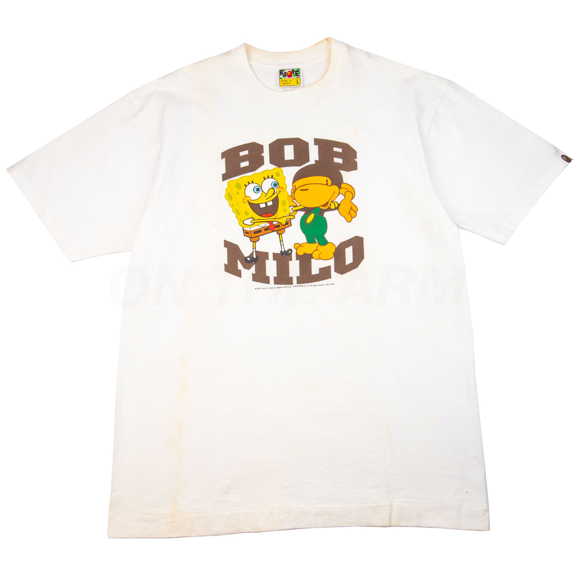 Bape White Spongebob Baby Milo Tee (2000's) PRE-OWNED