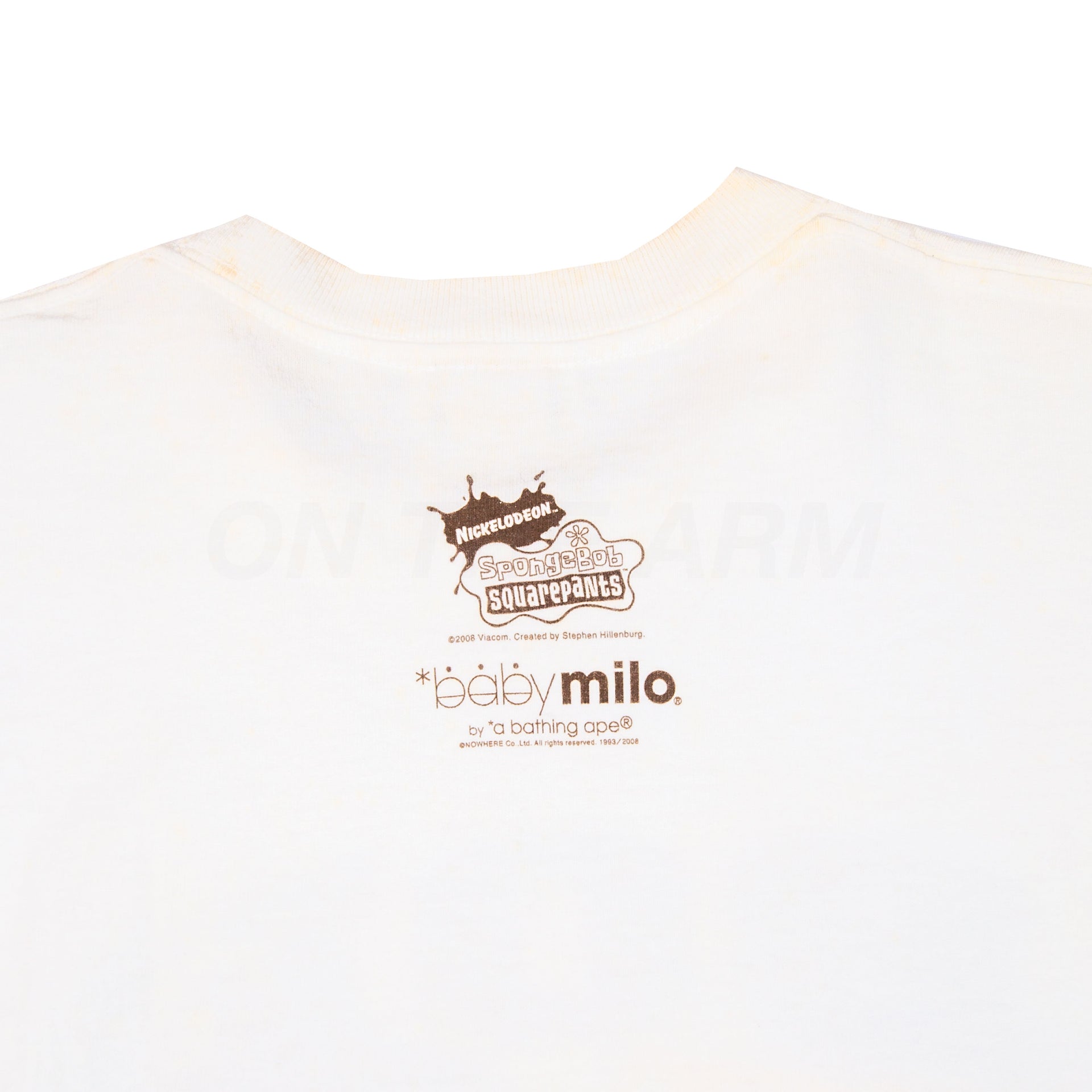 Bape White Spongebob Baby Milo Tee (2000's) PRE-OWNED