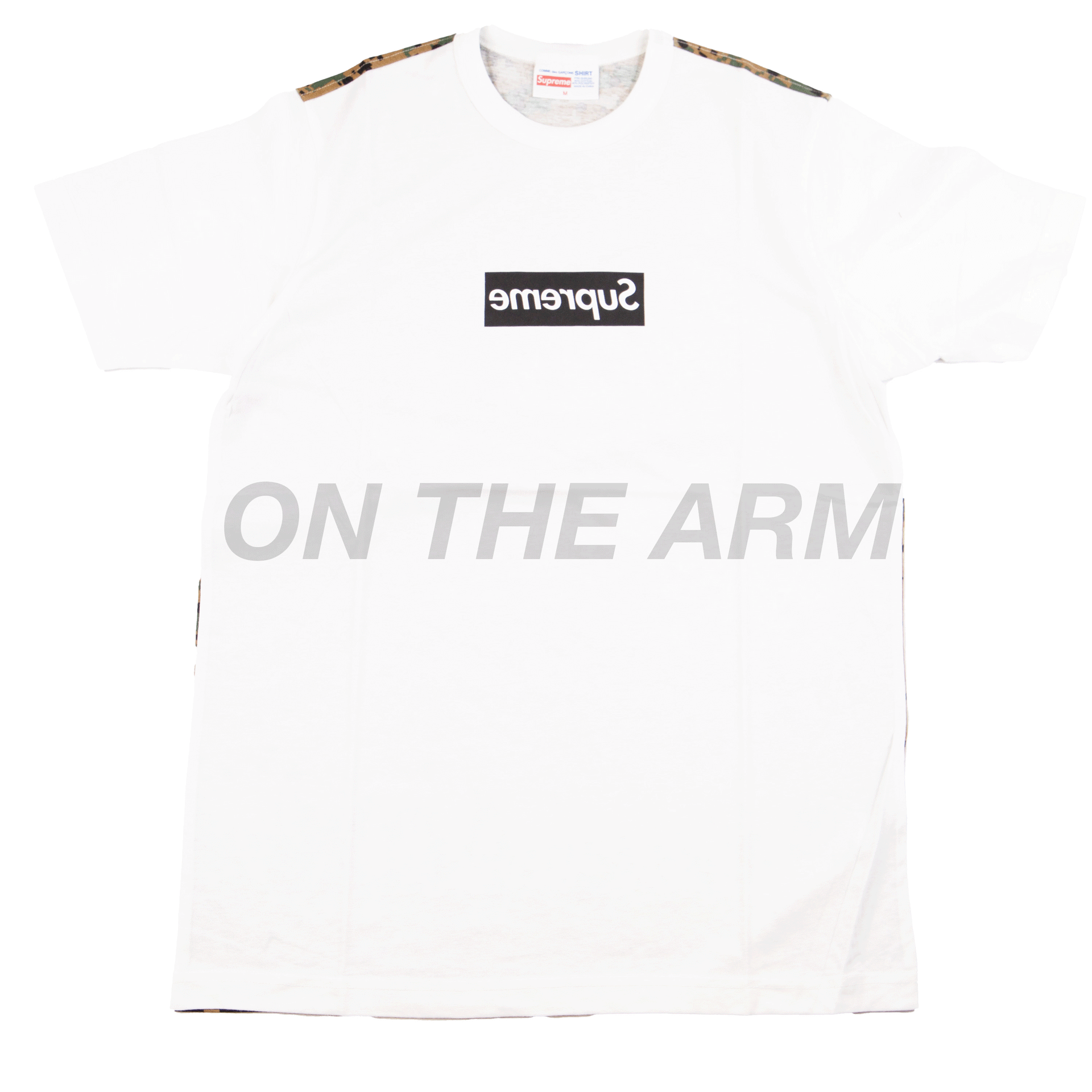 Supreme White/Black CDG Box Logo Tee