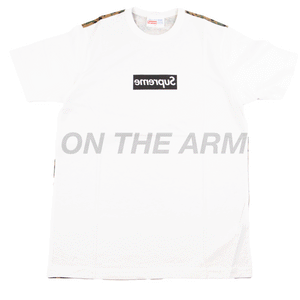Supreme White/Black CDG Box Logo Tee